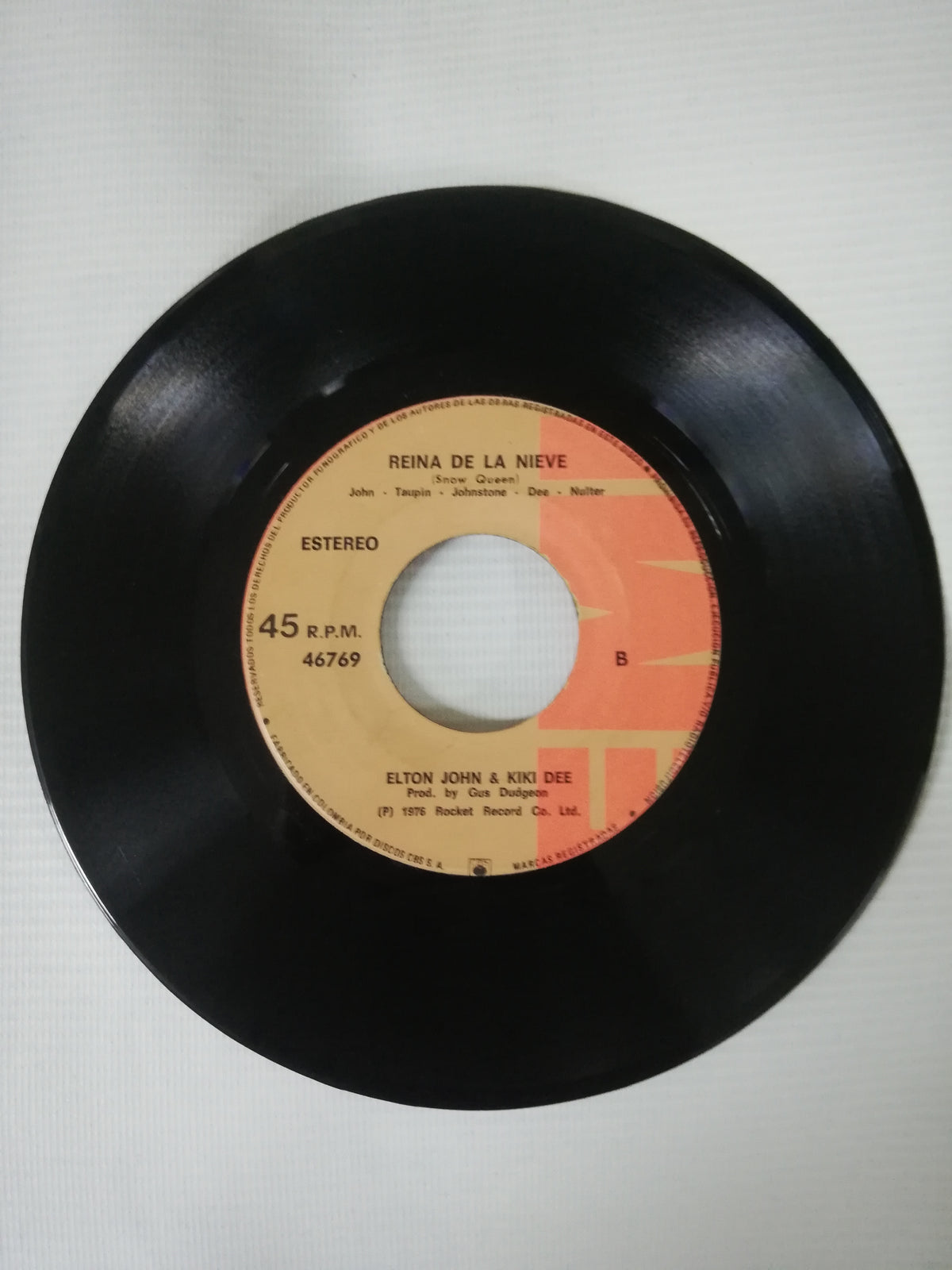 VINILO ELTON JOHN & KIKI DEE - DON´T GO BREAKING MY HEART / SNOW QUEEN