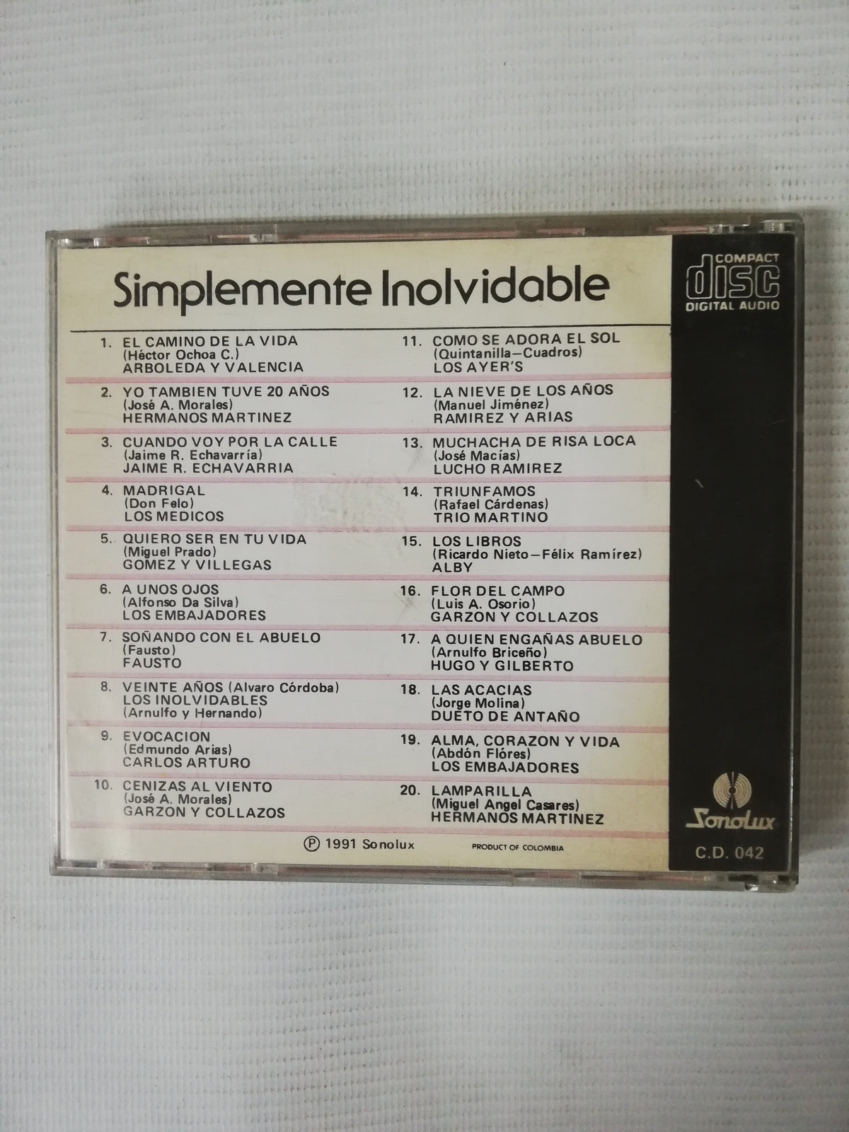 CD SIMPLEMENTE INOLVIDABLE - VARIOS INTÉRPRETES