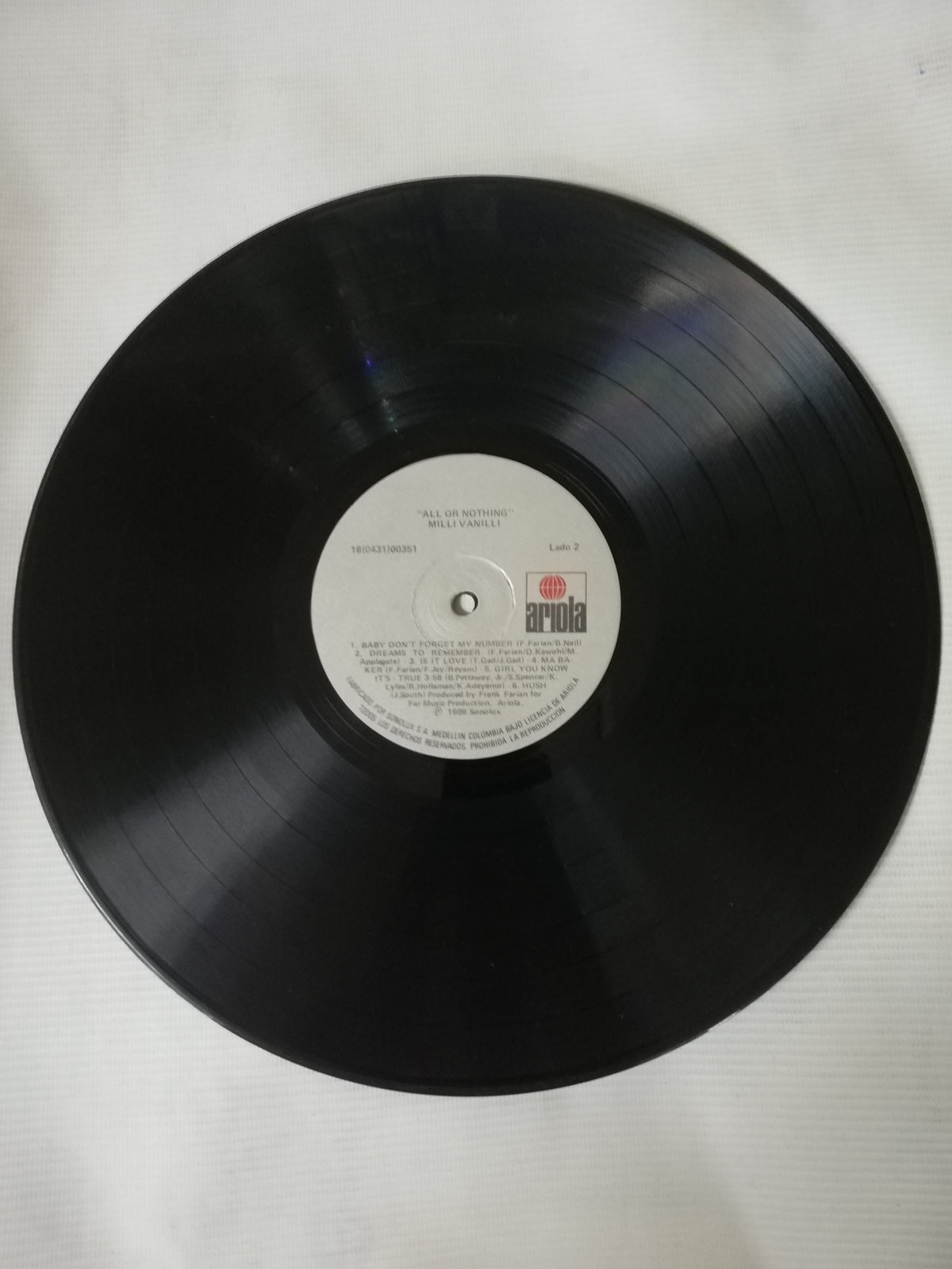 LP MILLI VANILLI - ALL OR NOTHING