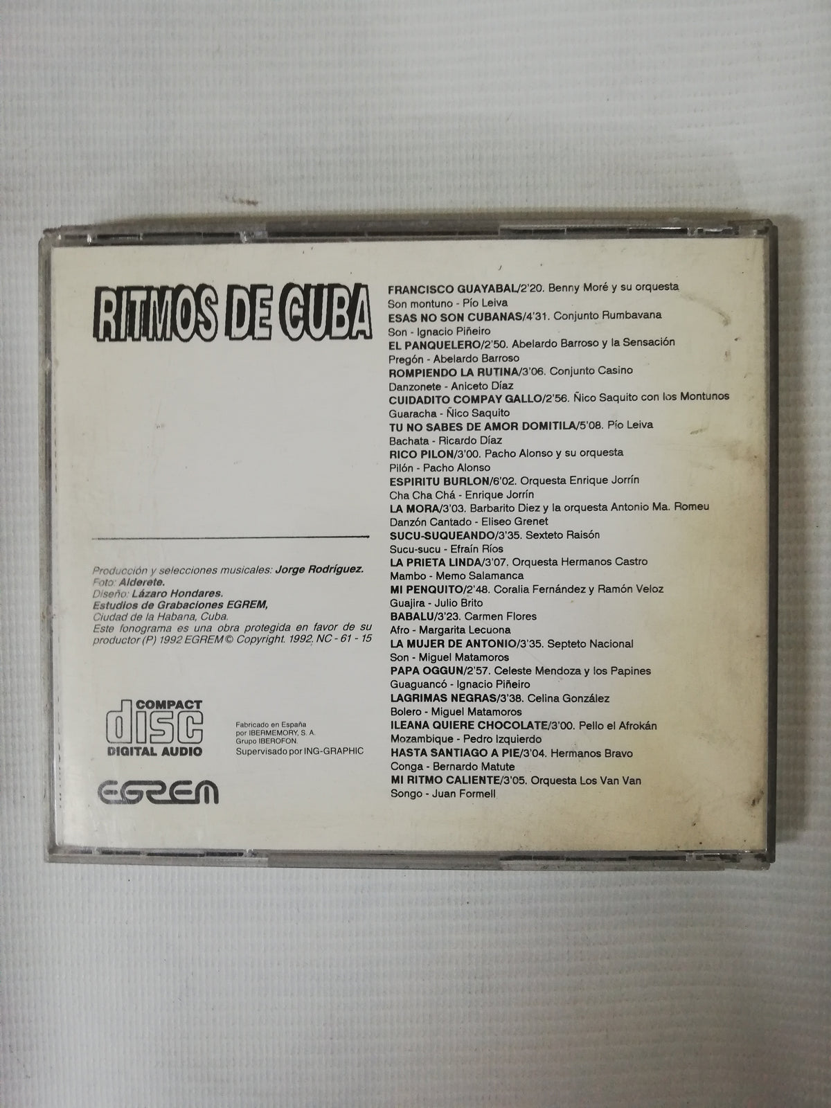 CD RITMOS DE CUBA PARA LOS BAILADORES - VARIOS INTÉRPRETES