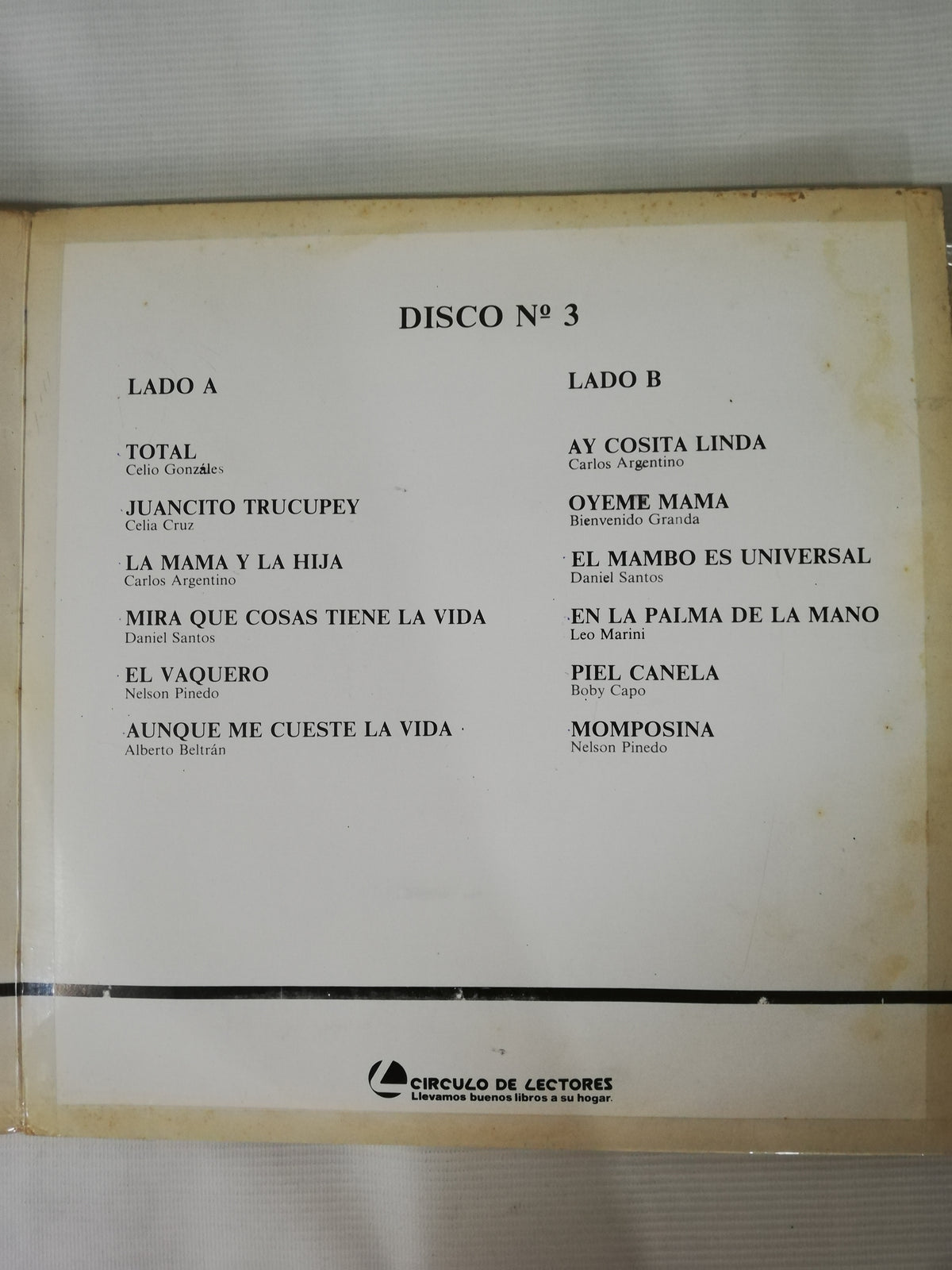 LP SONORA MATANCERA - SELECCIONES CIRCULO DE LA SONORA MATANCERA - VINYL X 3