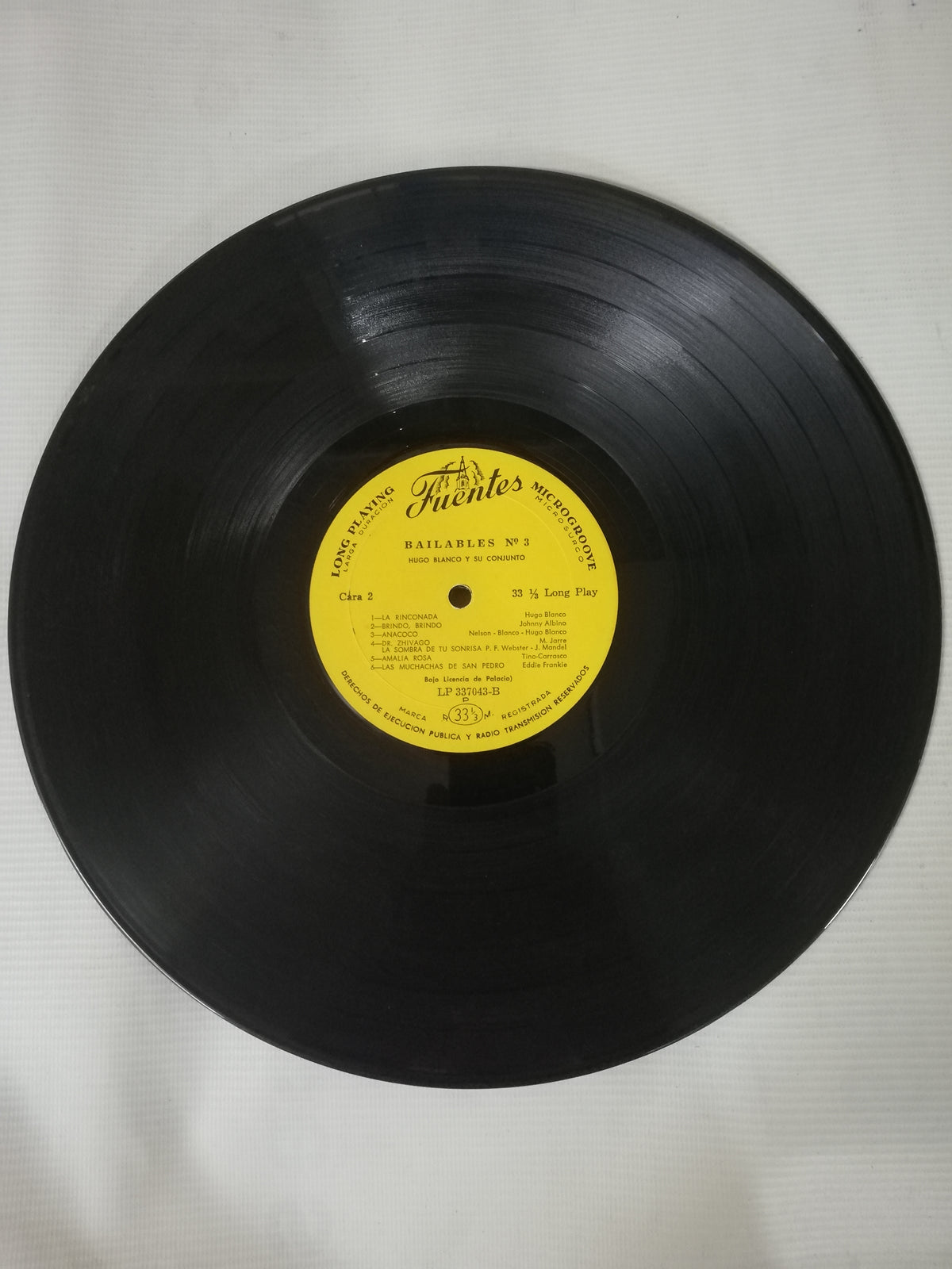 LP HUGO BLANCO Y SU CONJUNTO - BAILABLES No. 3 LA CHISPITA