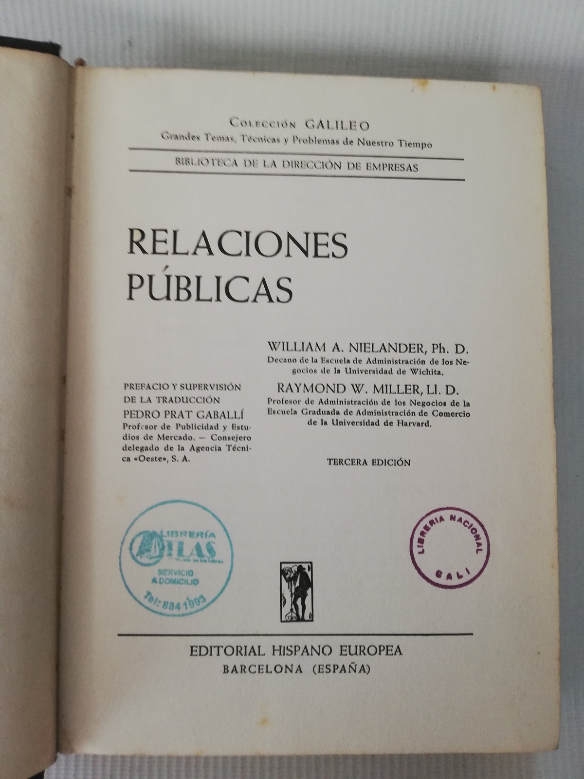 RELACIONES PUBLICAS - WILLIAM A. NIELANDER Y RAYMOND W. MILLER