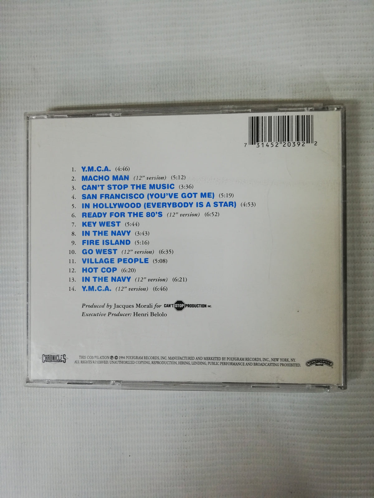 CD VILLAGE PEOPLE - THE BEST OF VILLAGE PEOPLE