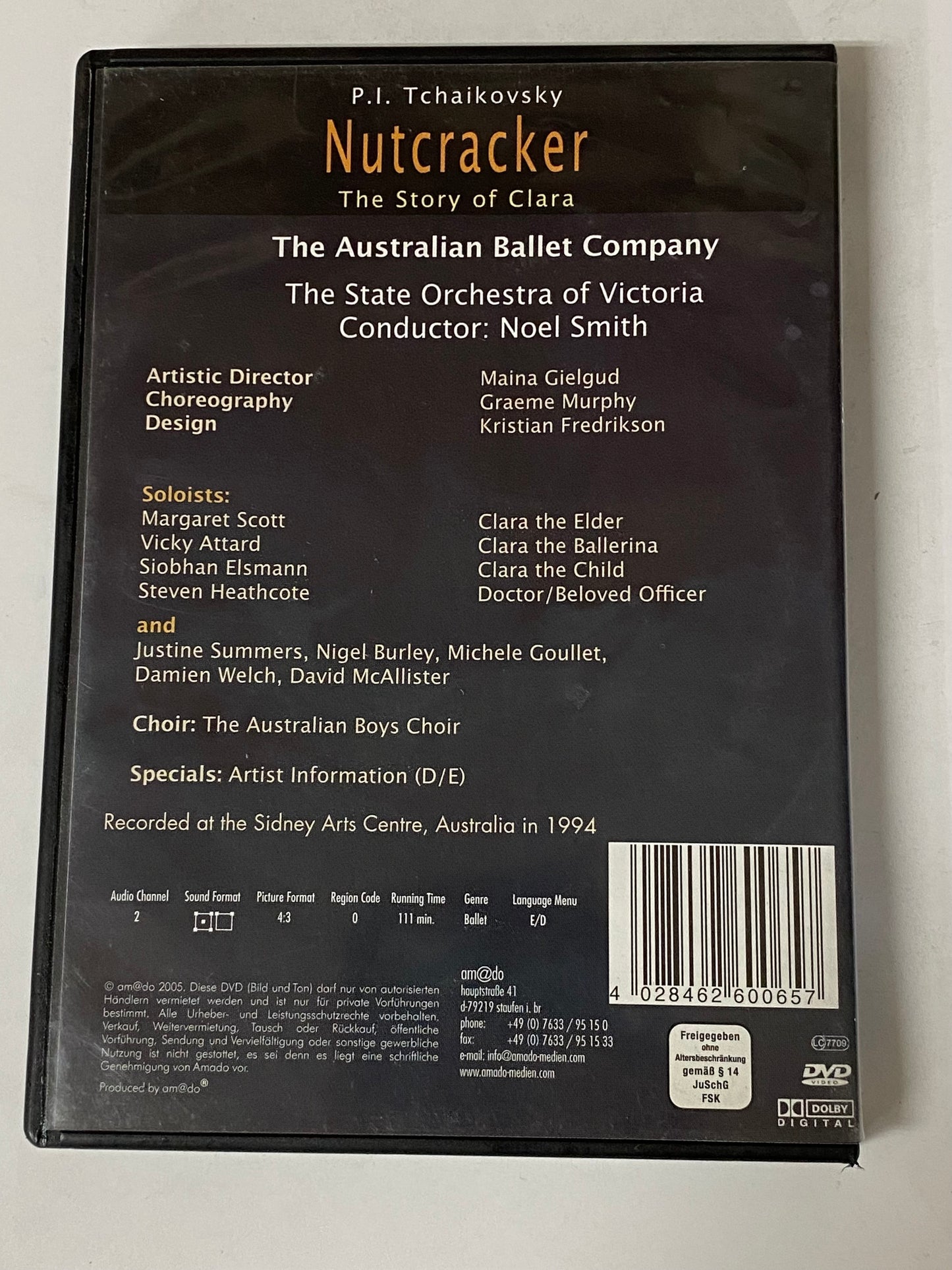 DVD NUTCARCKER- P.I. TCHAIKOVSKY