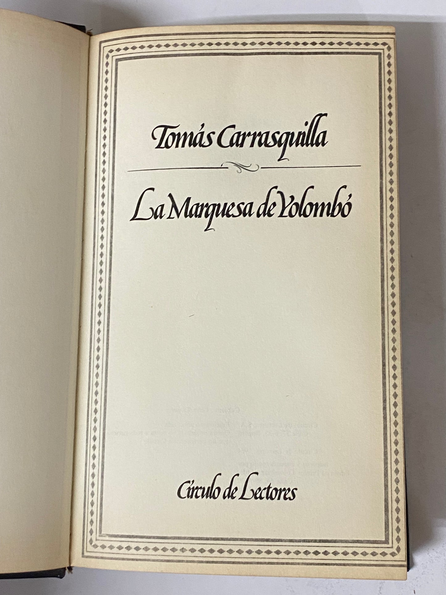 LA MARQUESA DE YOLOMBO- TOMAS CARRASQUILLA