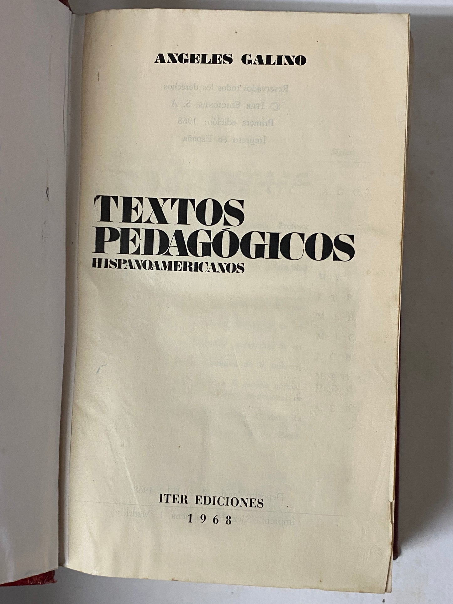 TEXTOS PEDAGOGICOS HISPANOAMERICANOS- ANDRES GALINO