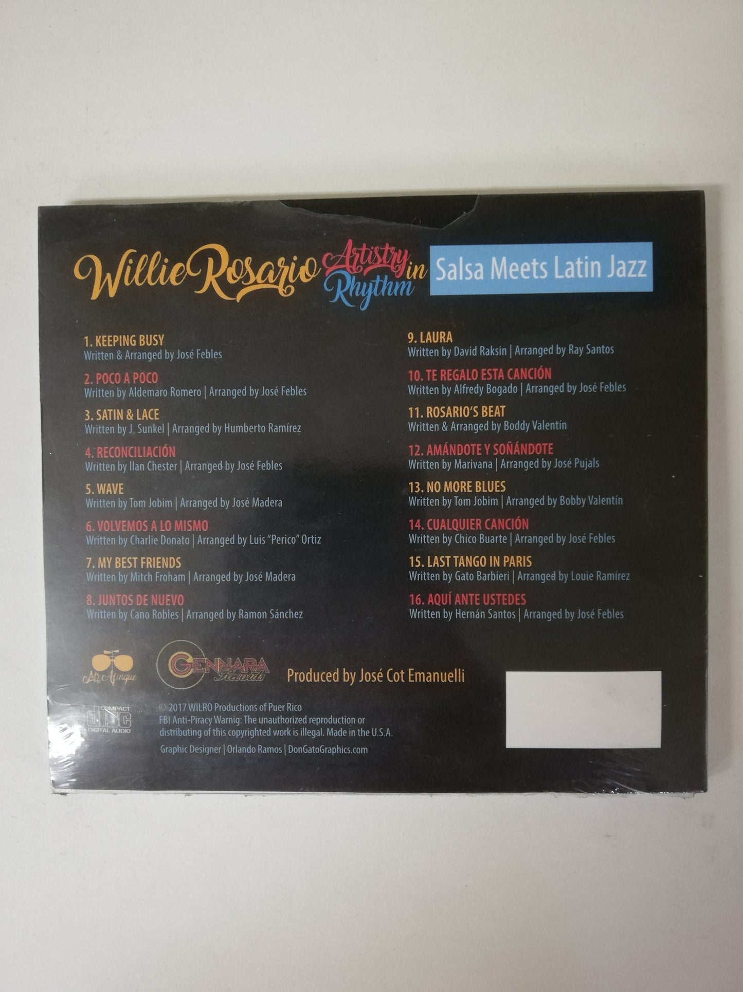 CD WILLIE ROSARIO - ARTISTRY IN RHYTHM, SALSA MEETS LATIN JAZZ