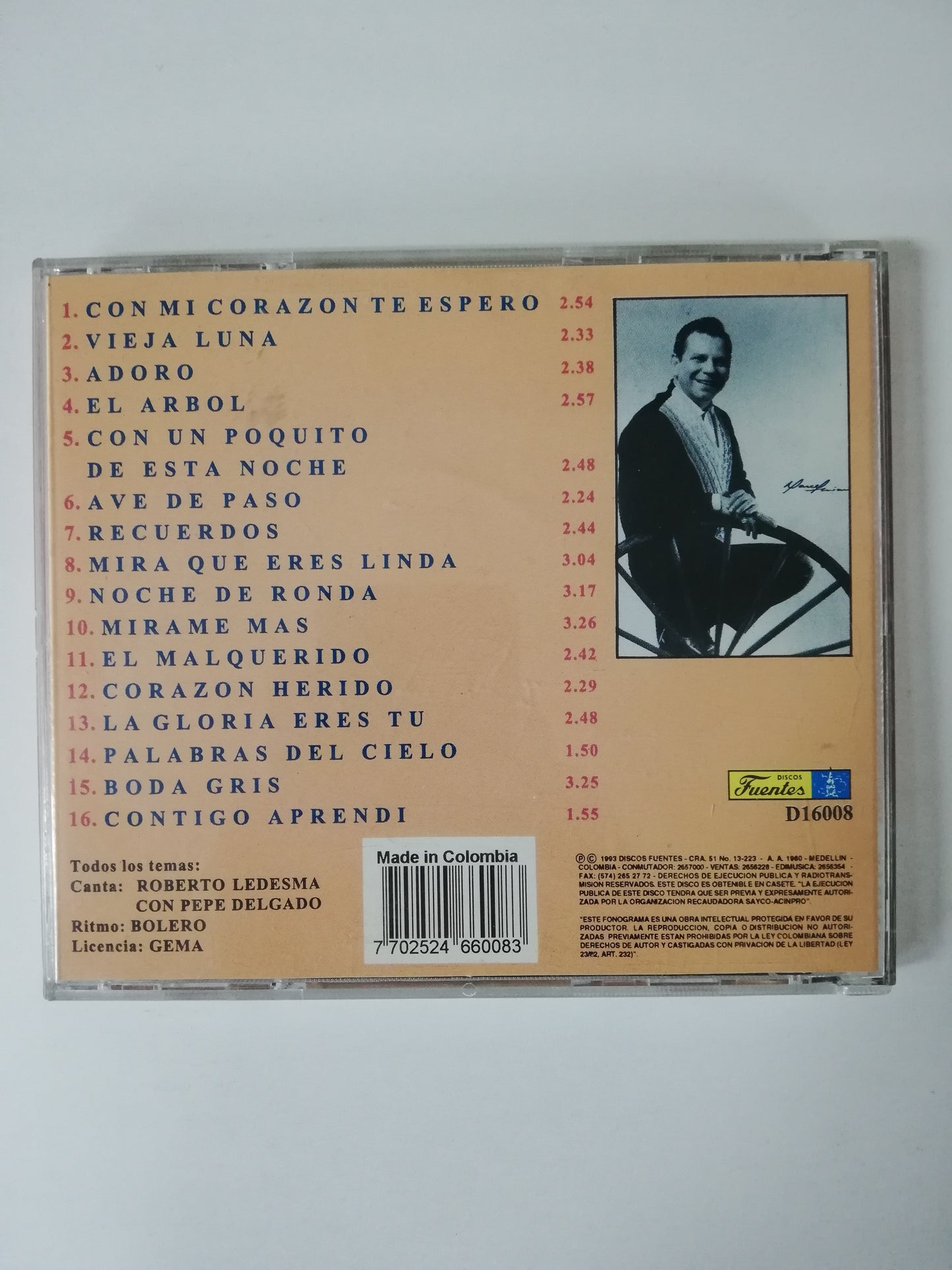 CD ROBERTO LEDESMA - MIS MEJORES BOLEROS VOL. 1