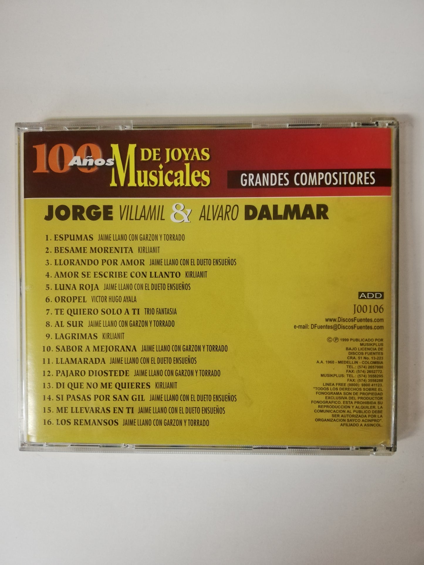 CD JORGE VILLAMIL & ALVARO DALMAR - COLECCIÓN GRANDES COMPOSITORES