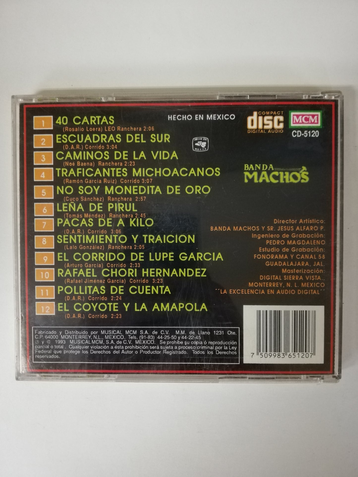 CD BANDA MACHOS - PACAS DE A KILO Y MUCHOS MAS...