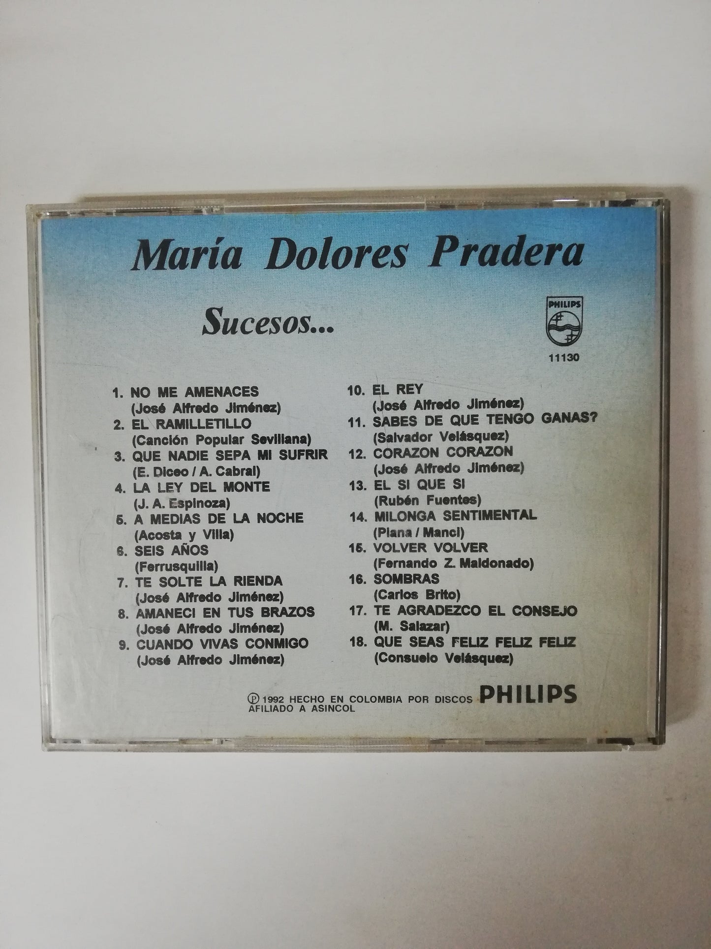 CD MARIA DOLORES PRADERA - SUCESOS...