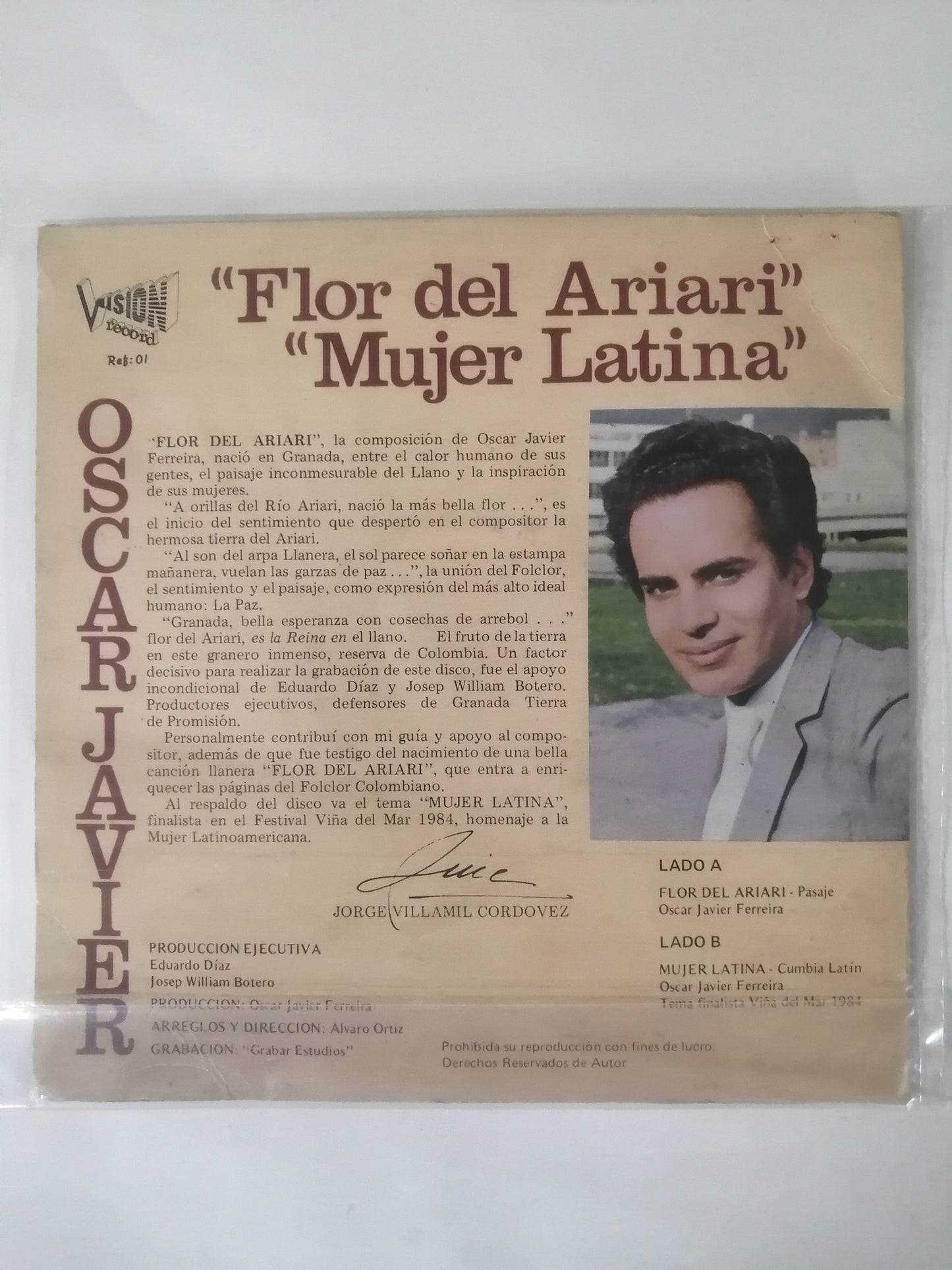 VINILO OSCAR JAVIER - FLOR DEL ARIARI / MUJER LATINA