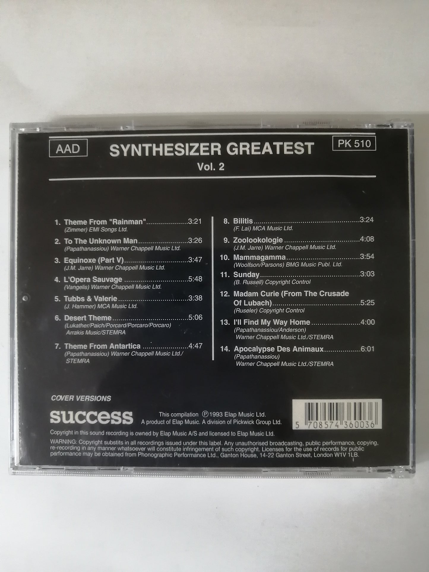 CD SYNTHESIZER GREATEST - VARIOS INTÉRPRETES