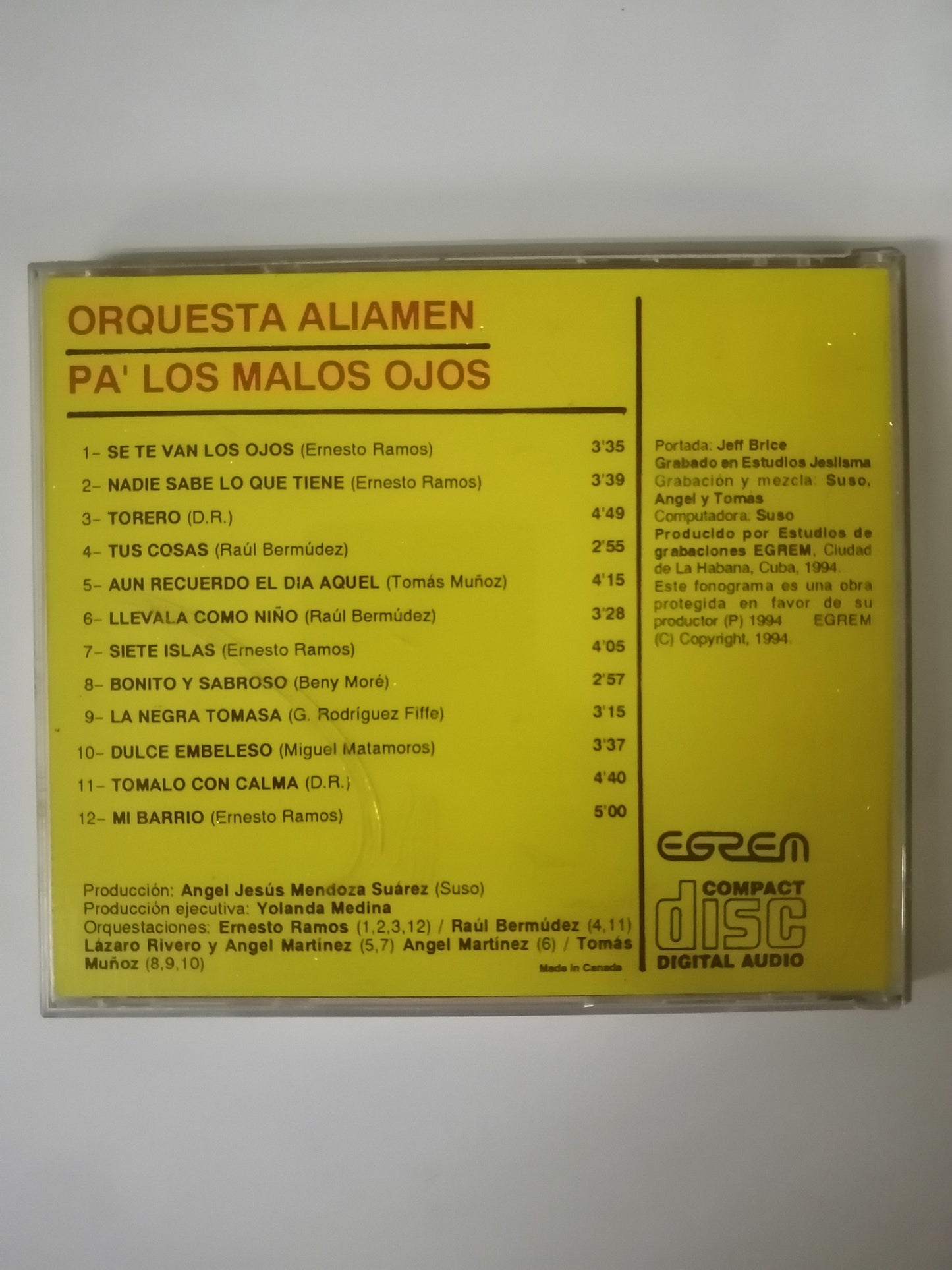 CD ORQUESTA ALIAMEN - PA´ LOS MALOS OJOS