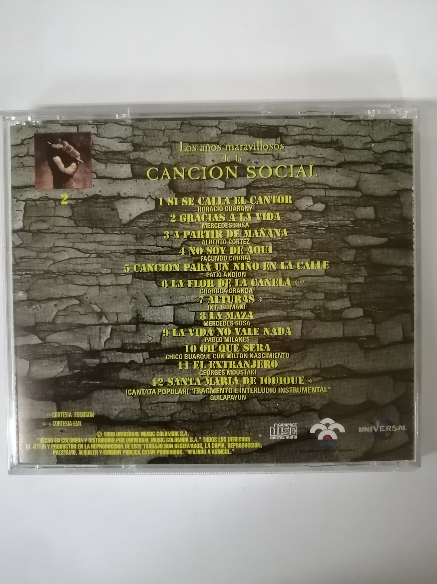 CD LOS AÑOS MARAVILLOSOS DE LA CANCIÓN SOCIAL - BOX SET X  3CD