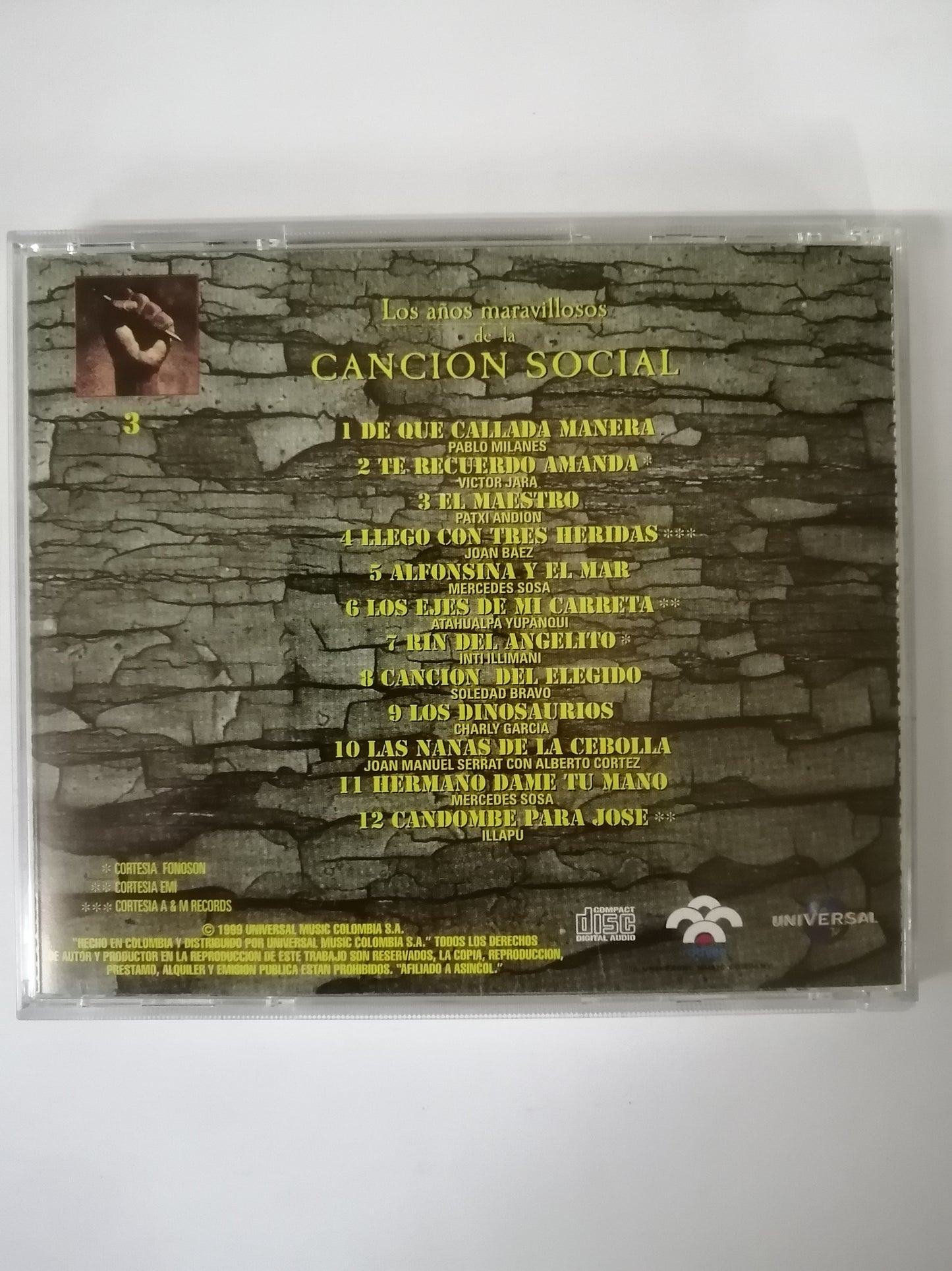 CD LOS AÑOS MARAVILLOSOS DE LA CANCIÓN SOCIAL - BOX SET X  3CD