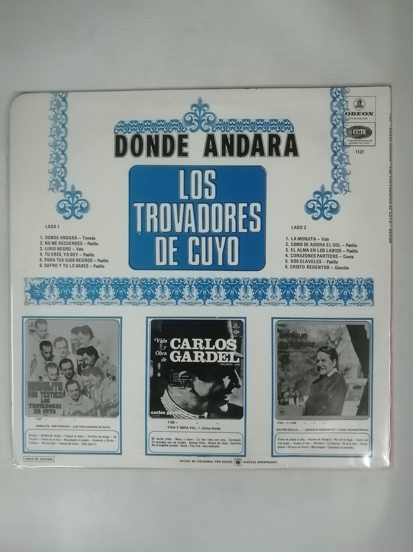 LP LOS TROVADORES DE CUYO - DONDE ANDARAS