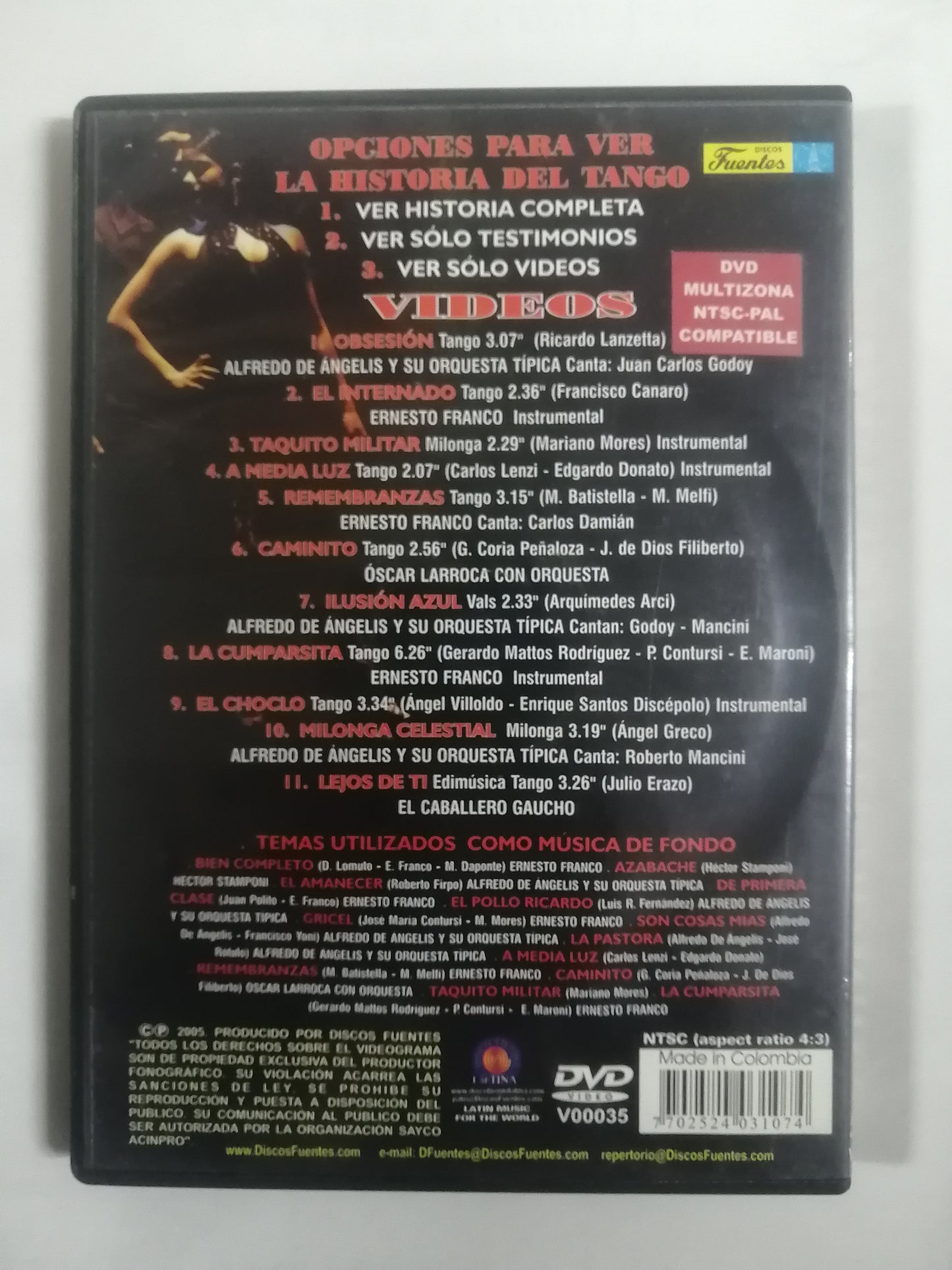 DVD HISTORIA DEL TANGO