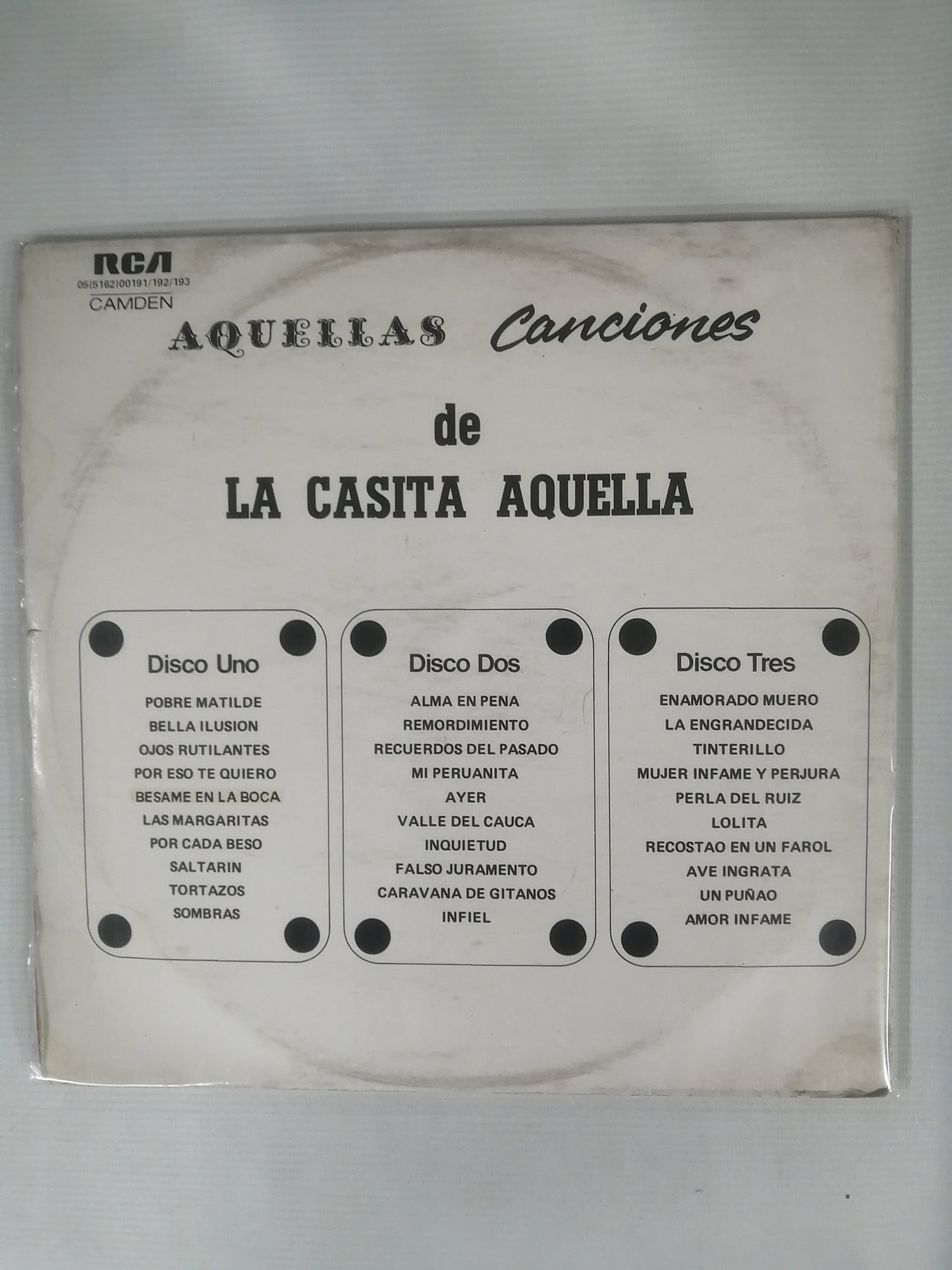 LP AQUELLAS CANCIONES DE LA CASITA AQUELLA - VARIOS INTÉRPRETES - VINYL X 3