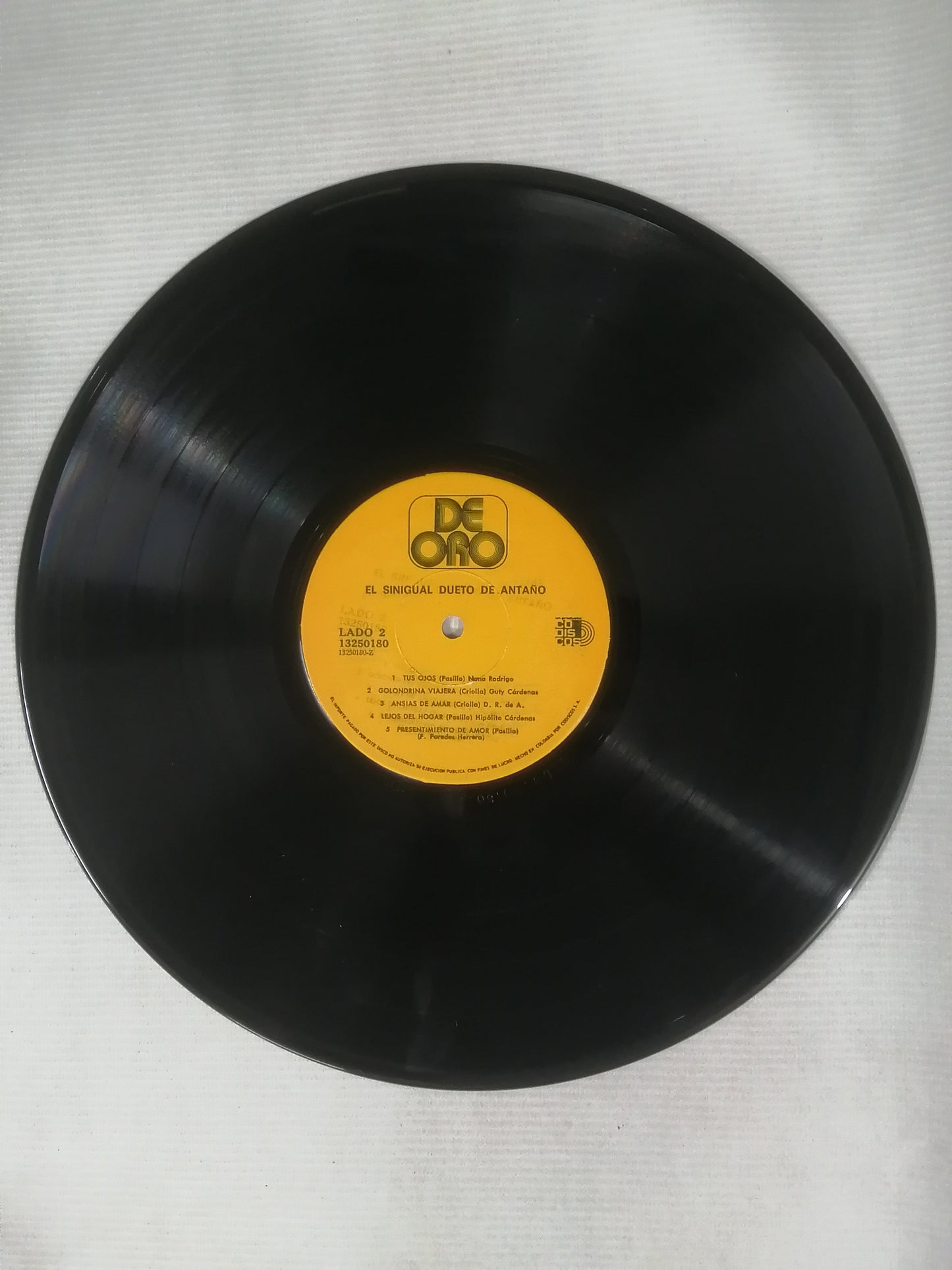 LP DUETO DE ANTAÑO - EL SINIGUAL DUETO DE ANTAÑO