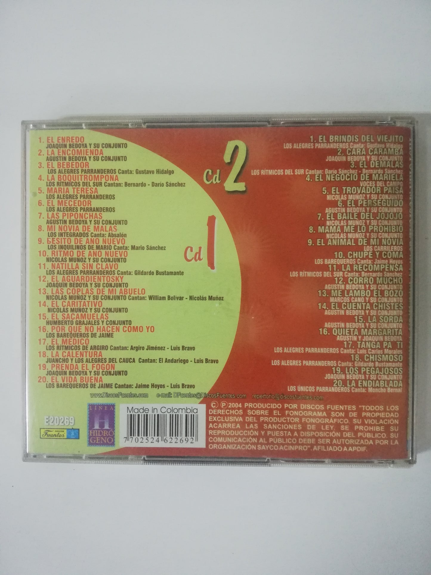 CD 14 MACHETAZOS PARRANDEROS - HISTORIA MUSICAL - CD X 2