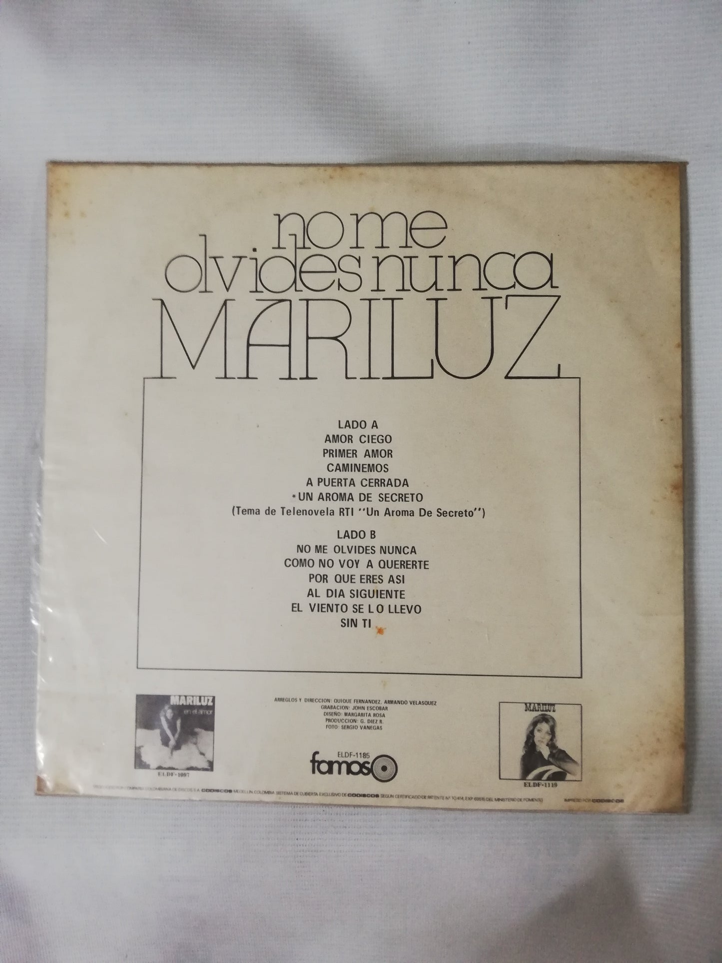 LP MARILUZ - NO ME OLVIDES NUNCA