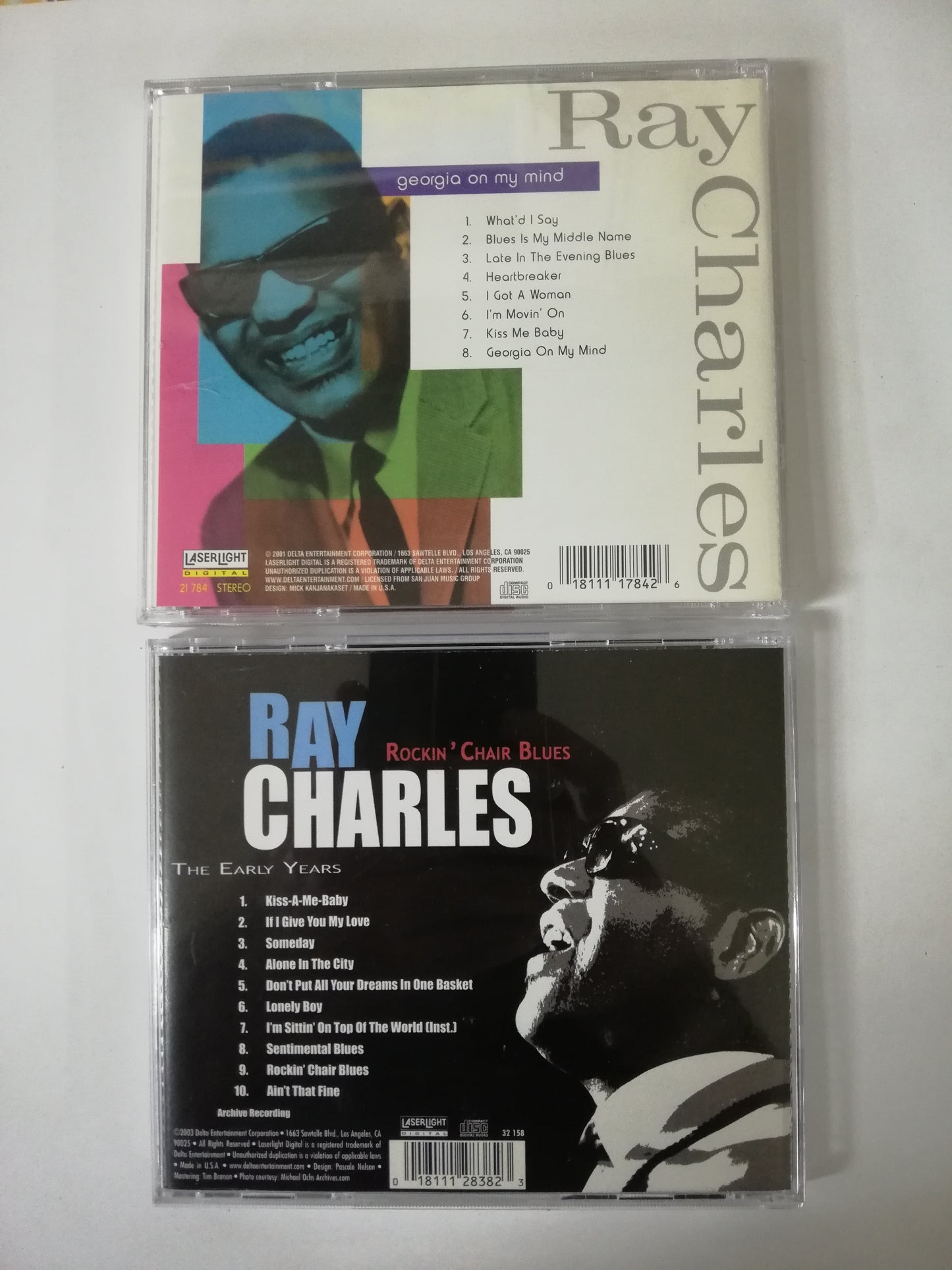 CD RAY CHARLES - GEORGIA ON MY MIND - ROCKIN´ CHAIR BLUES - CD X 2