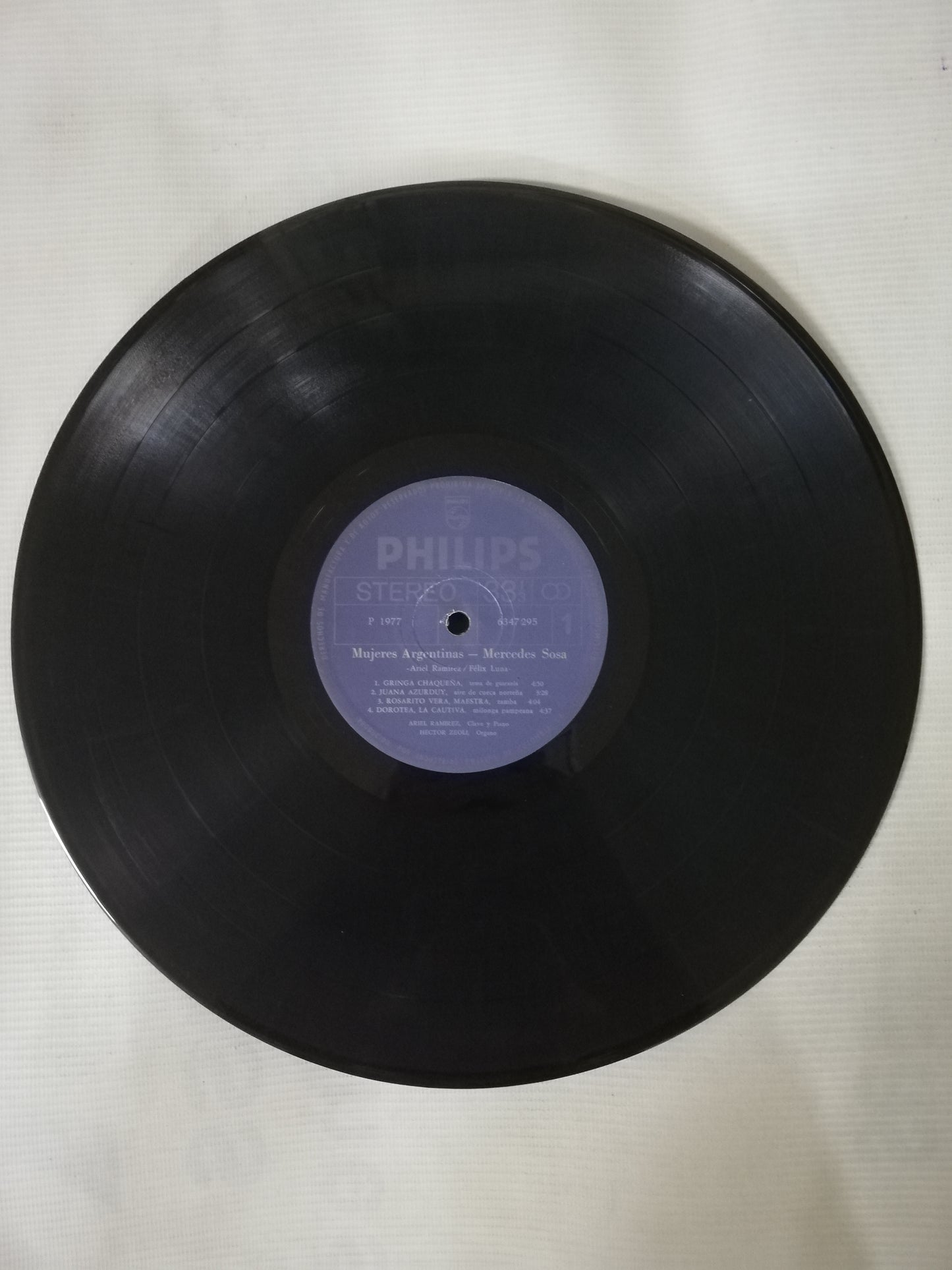 LP MERCEDES SOSA CON ARIEL RAMIREZ ( CLAVE Y PIANO ) Y HECTOR ZEOLI ( ORGANO ) -MUJERES ARGENTINAS