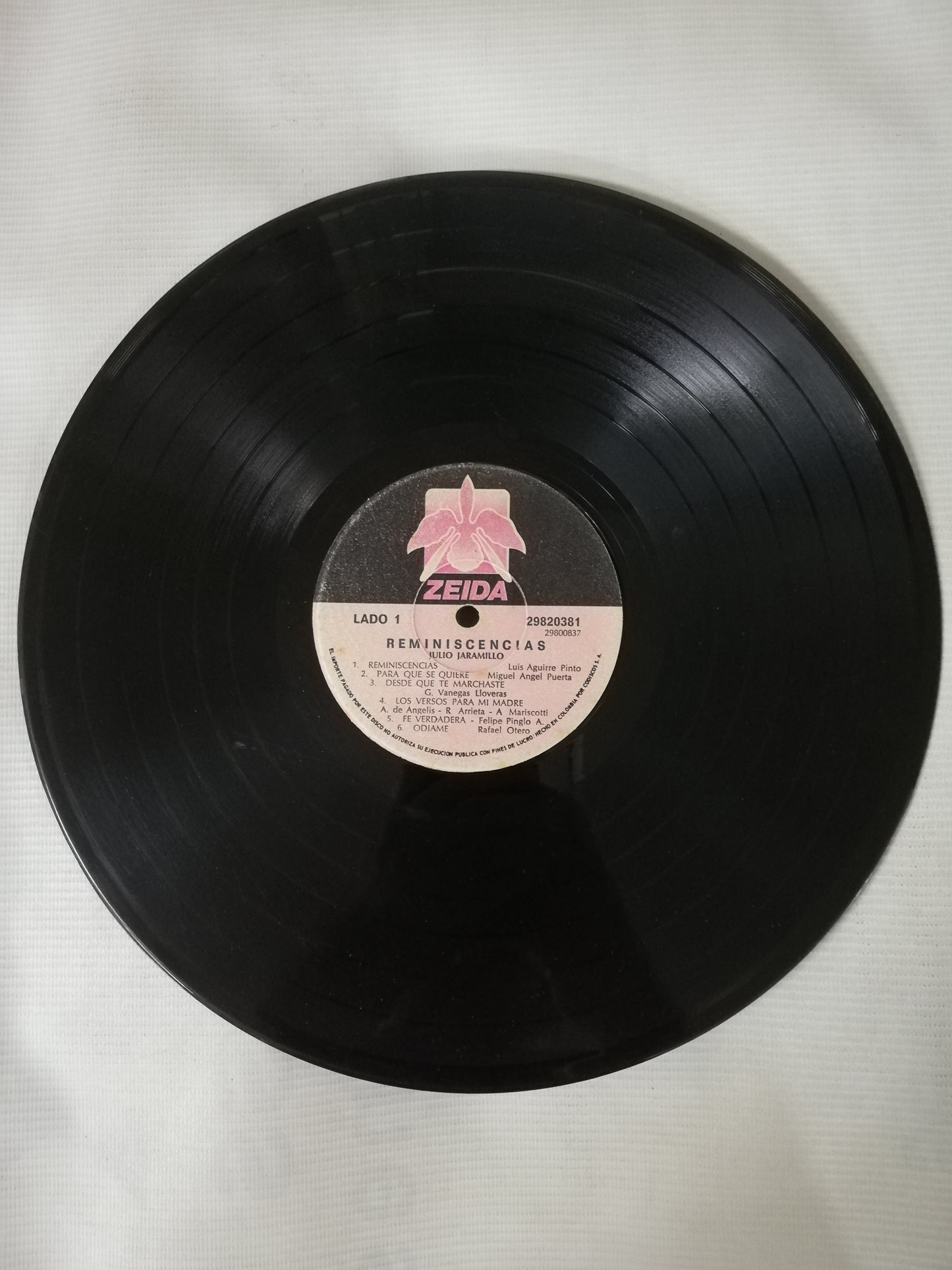 LP JULIO JARAMILLO - REMINISCENCIAS Y OTROS VALSES INOLVIDABLES