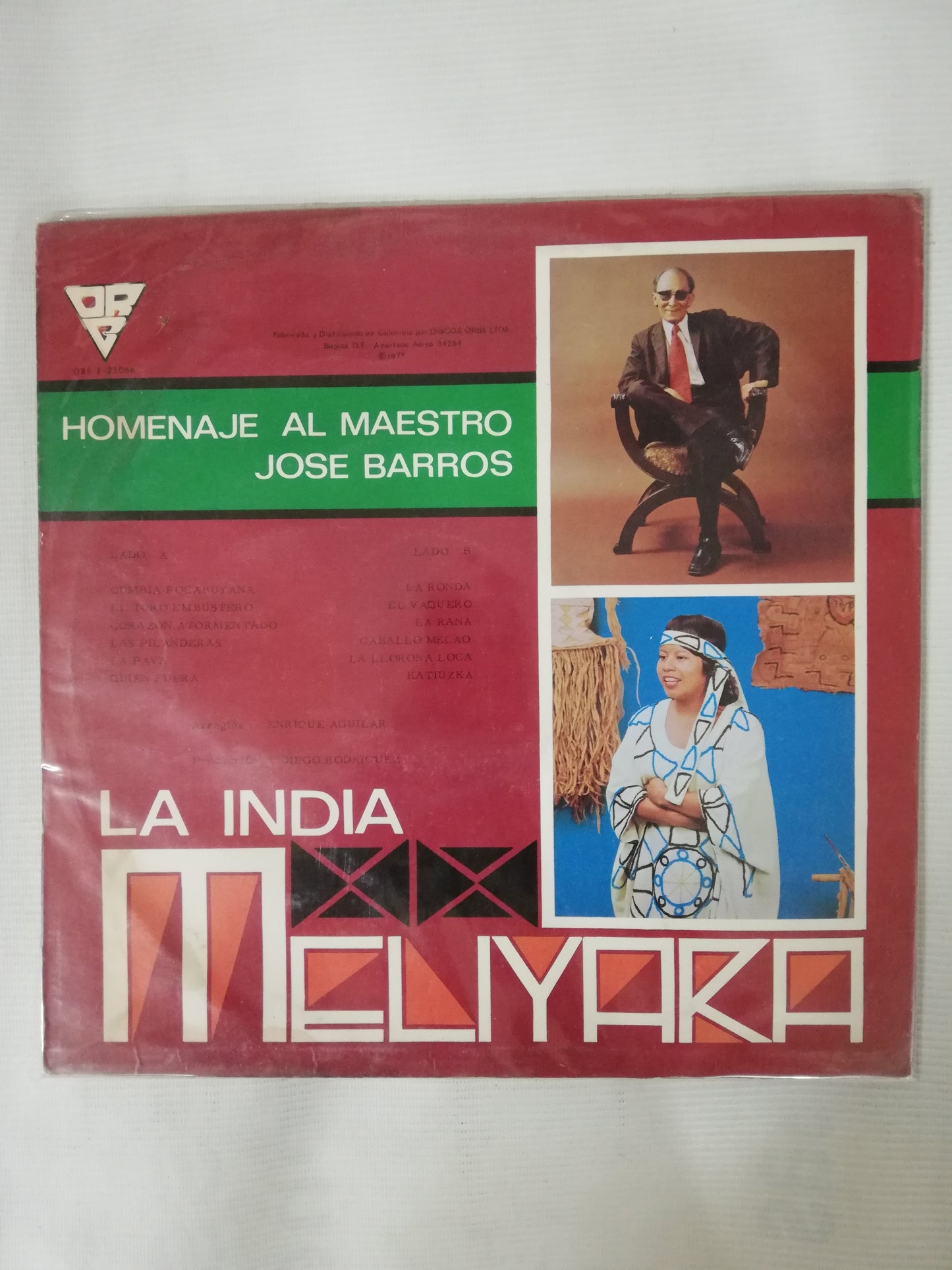 LP LA INDIA MELIYARA - HOMENAJE AL MAESTRO JOSÉ BARROS
