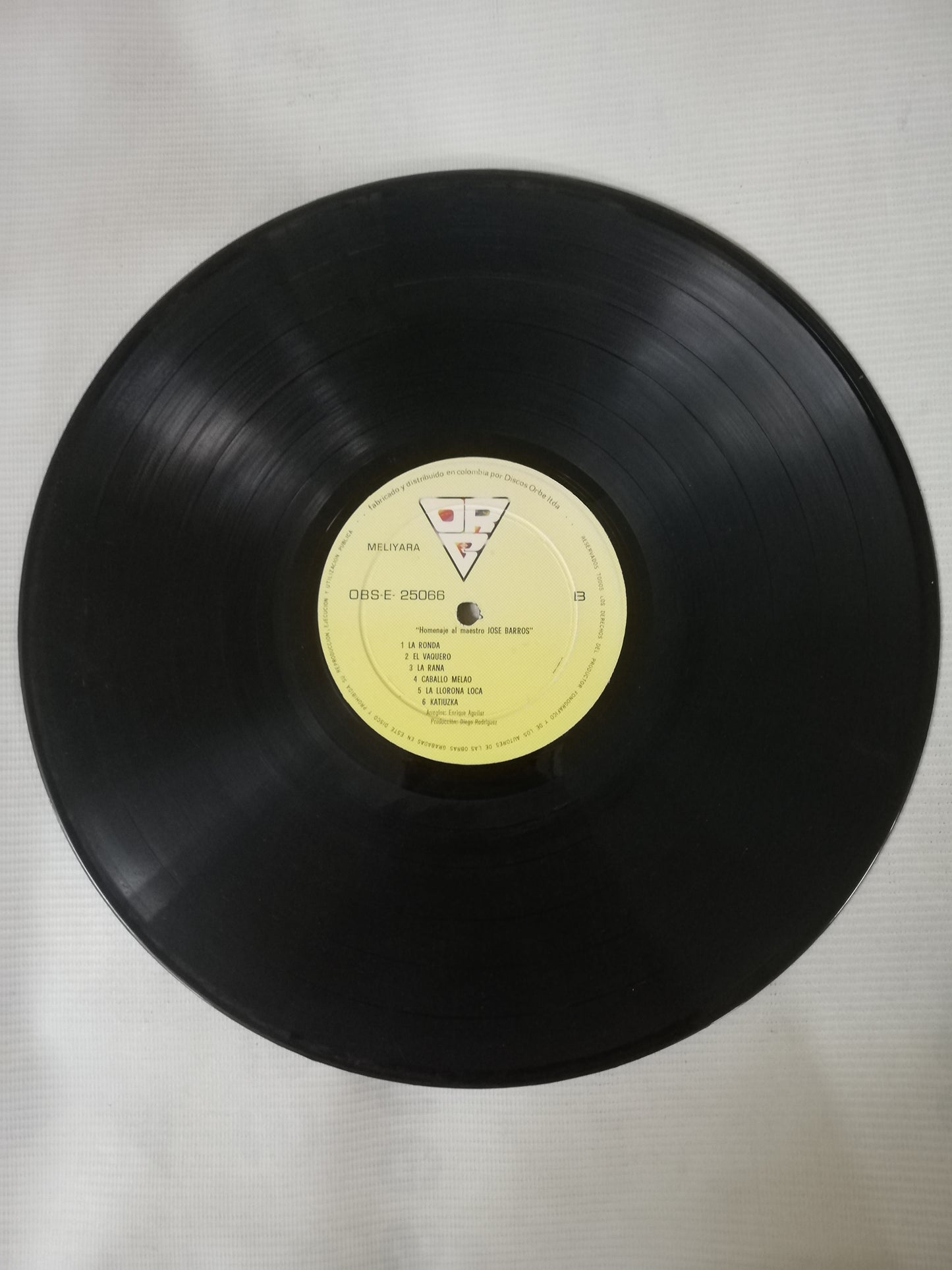 LP LA INDIA MELIYARA - HOMENAJE AL MAESTRO JOSÉ BARROS