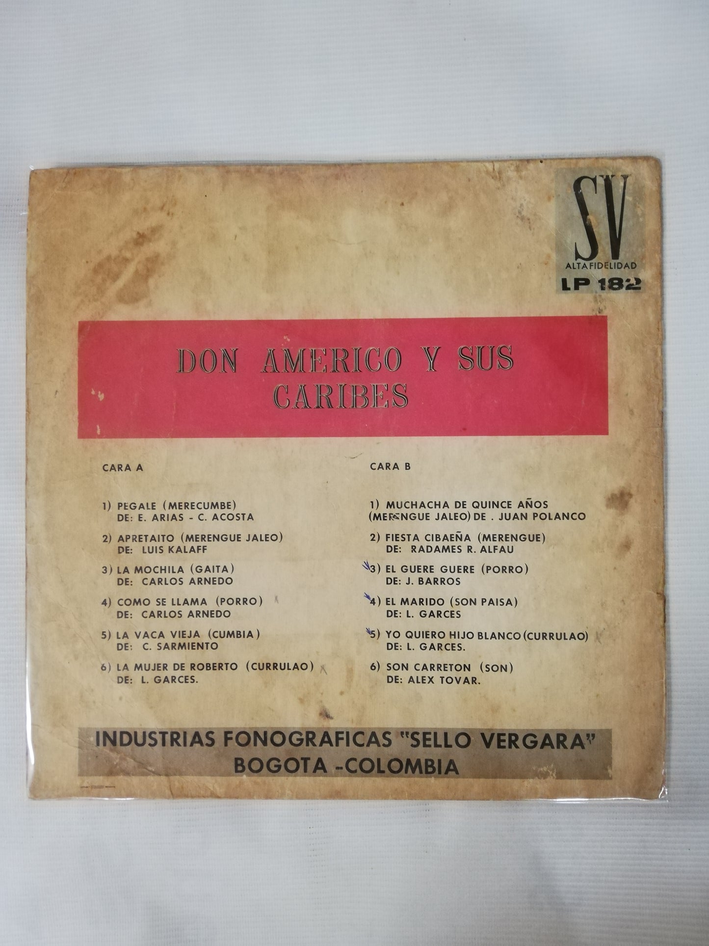 LP DON AMERICO Y SUS CARIBES - DE FIESTA...CON DON AMERICO Y SUS CARIBES