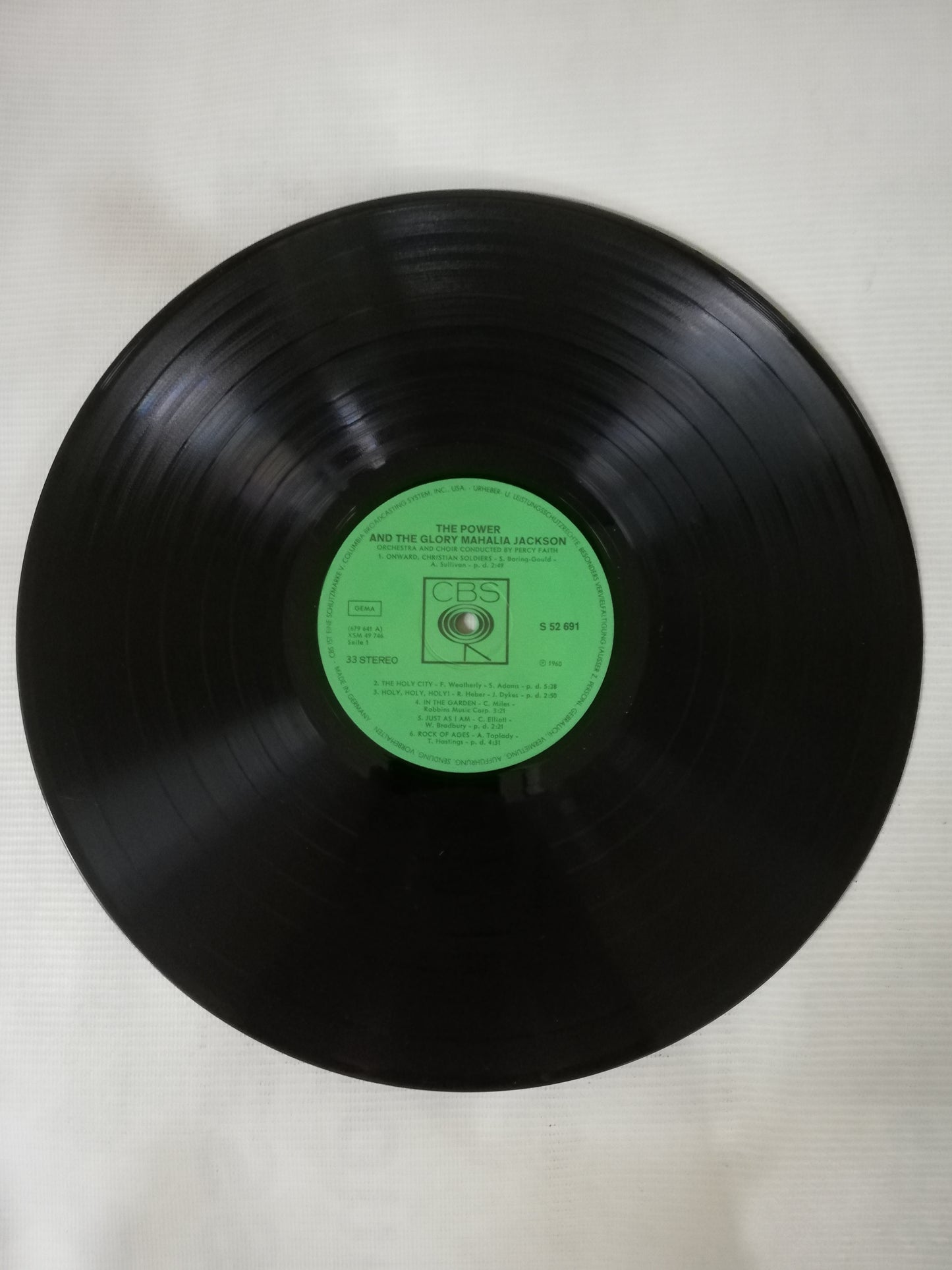 LP MAHALIA JACKSON ORCHESTRA AND CHORUS CONDUCTED BY PERCY FAITH - THE POWER AND THE GLORY