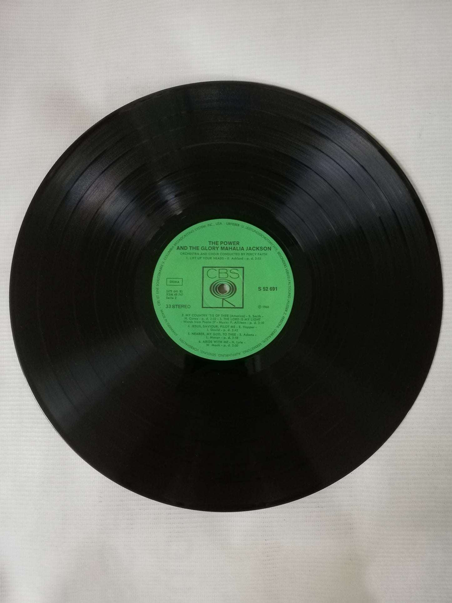 LP MAHALIA JACKSON ORCHESTRA AND CHORUS CONDUCTED BY PERCY FAITH - THE POWER AND THE GLORY