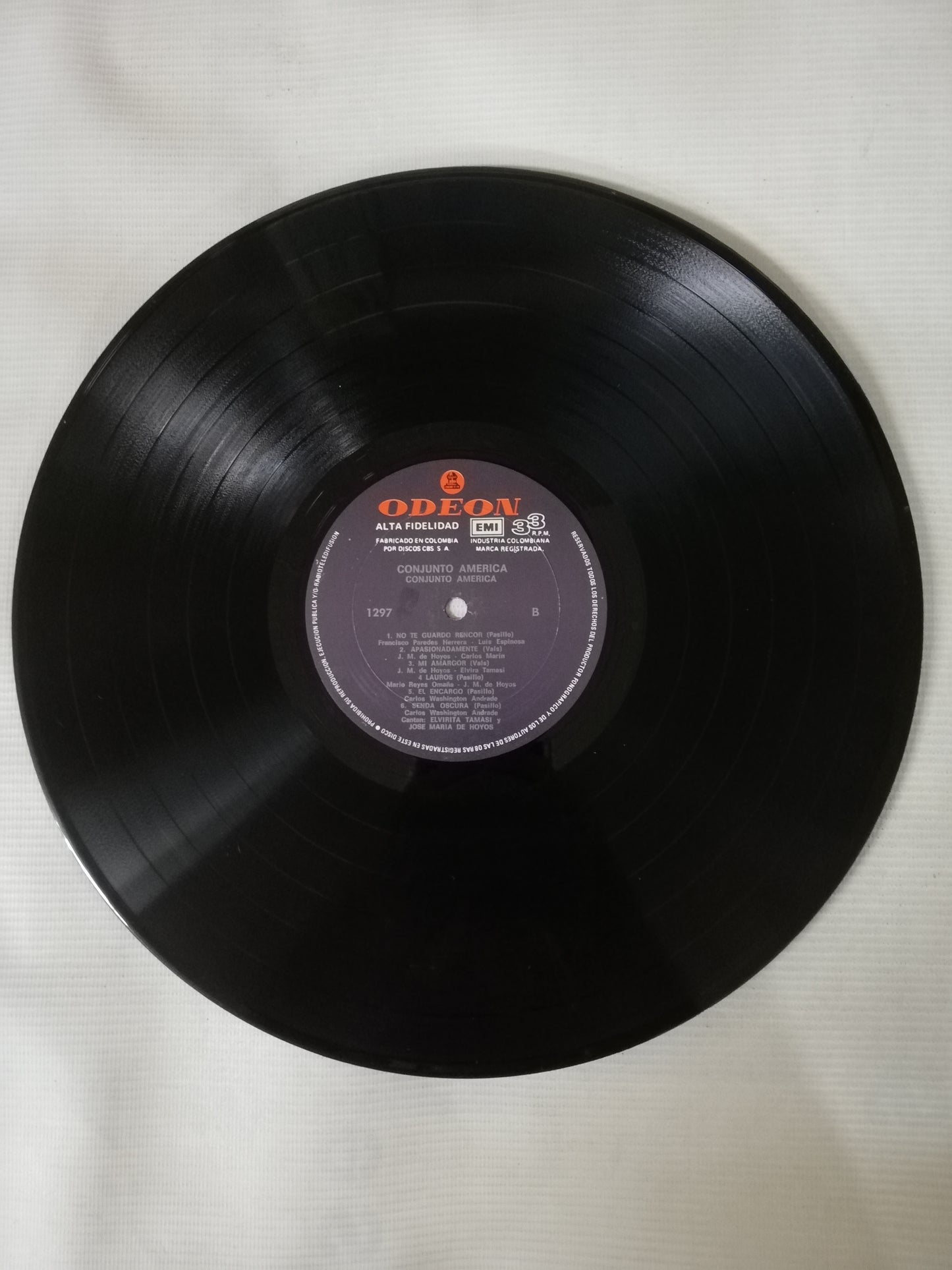 LP CONJUNTO AMERICA - CANTA: ELVIRITA TAMASI Y JOSÉ MARIA DE HOYOS