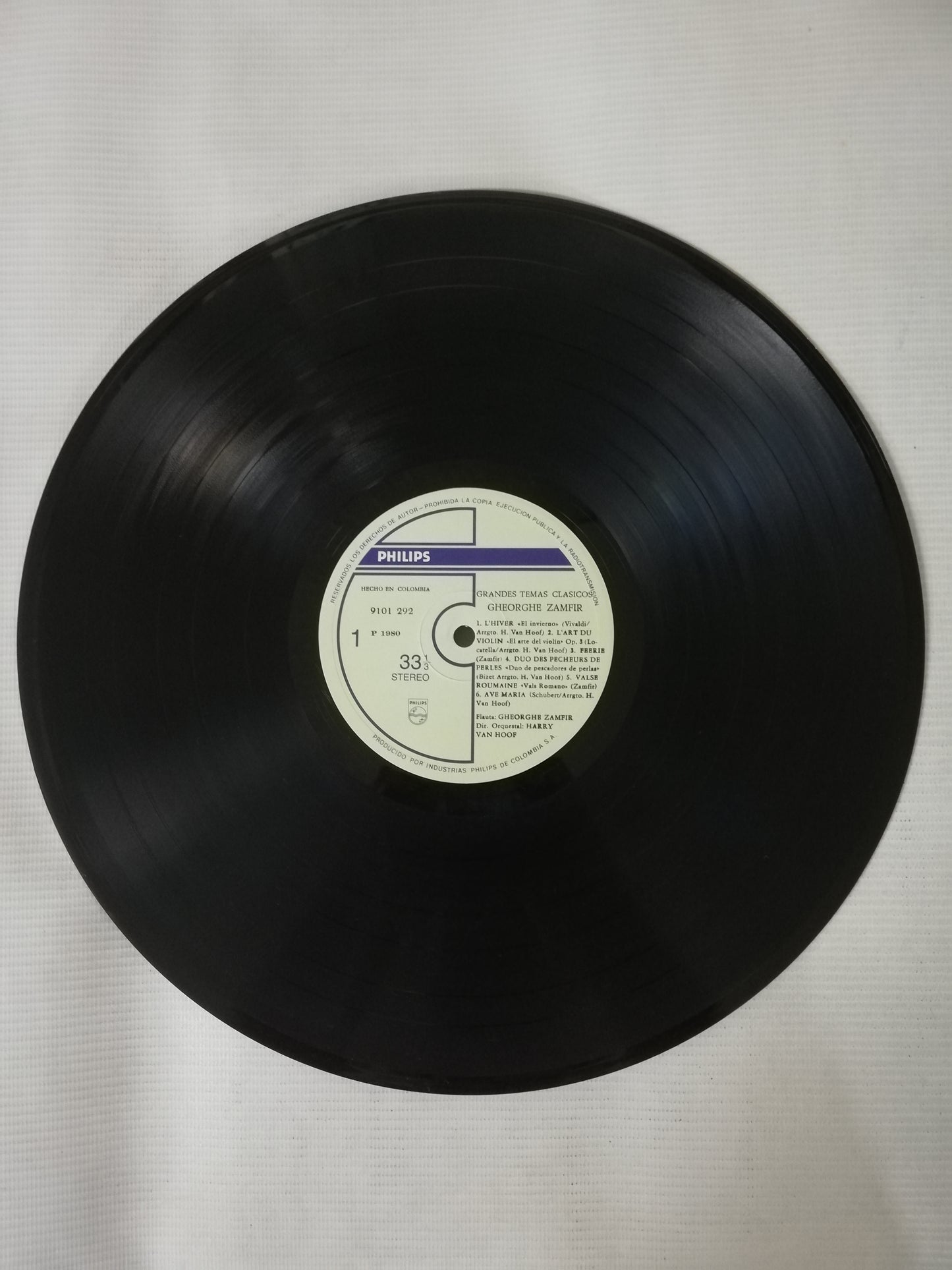 LP ZAMFIR - GRANDS THÉMES CLASSIQUES - ORCHESTRE HARRY VAN HOOF