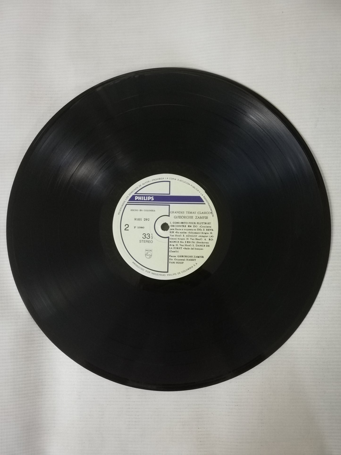 LP ZAMFIR - GRANDS THÉMES CLASSIQUES - ORCHESTRE HARRY VAN HOOF