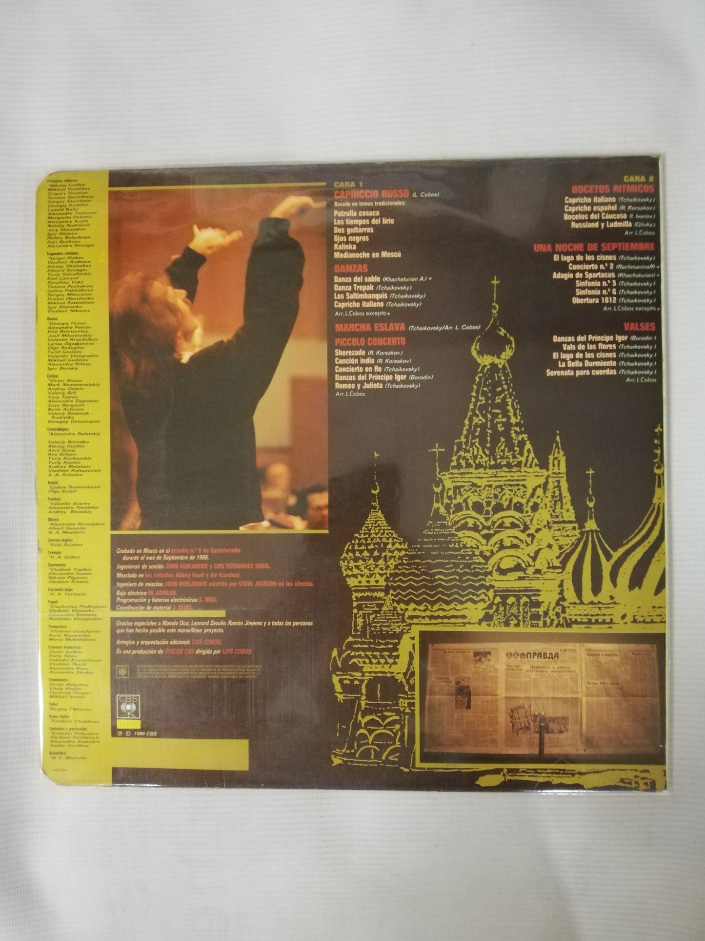 LP LUIS COBOS CON LA GRAN ORQUESTA SINFONICA DE RTV DE MOSCU - CAPRICCIO RUSSO