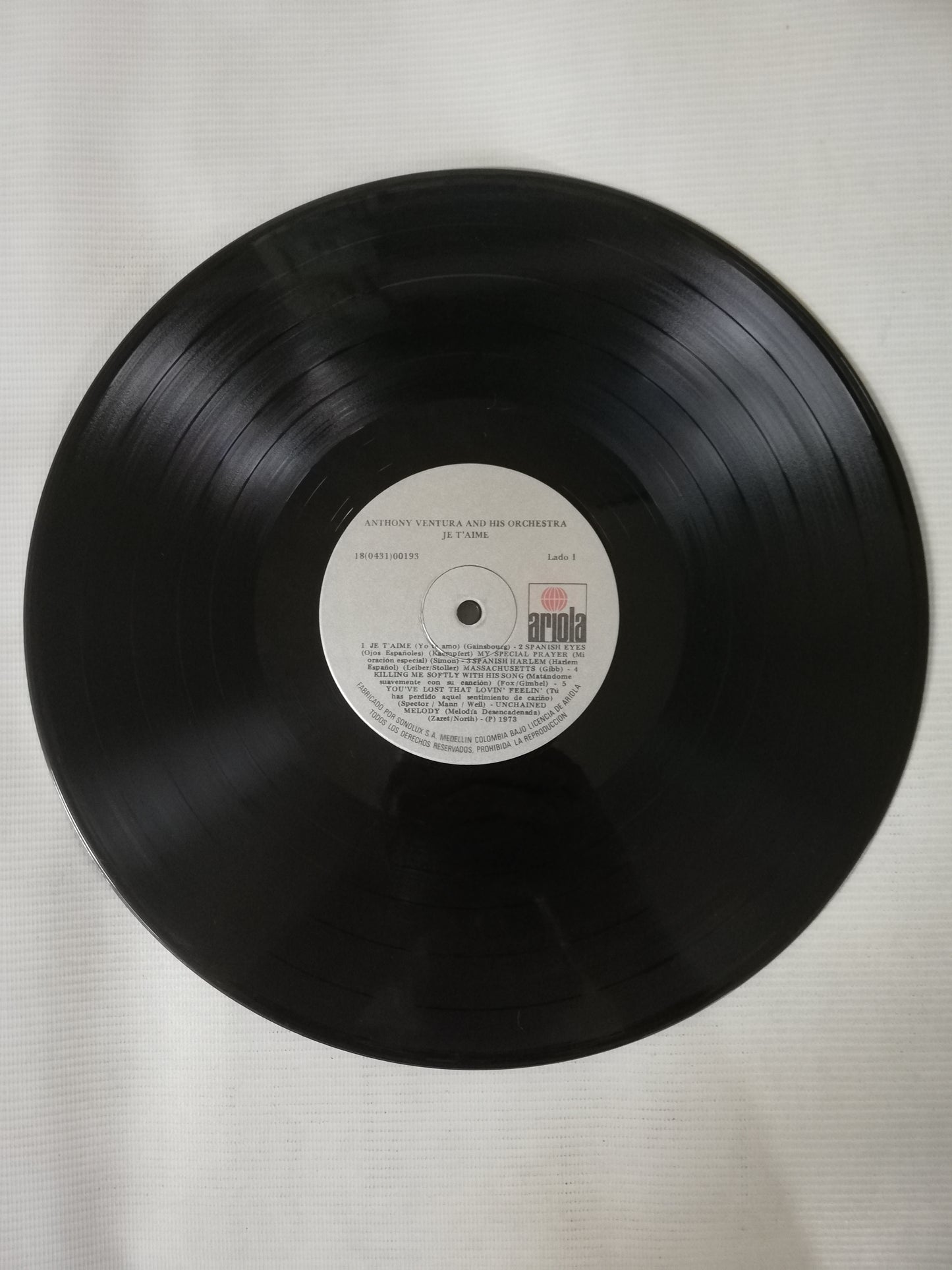 LP ORCHESTER ANTHONY VENTURA - JET´ AIME 1