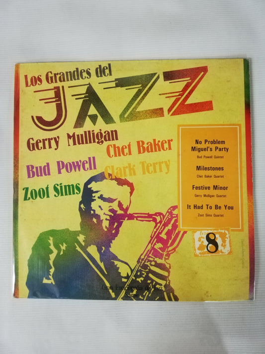 LP GERRY MULLIGAN / CHET BAKER / BUD POWELL / CLARK TERRY / ZOOTS SIMS - LOS GRANDES DEL JAZZ VOL. 8