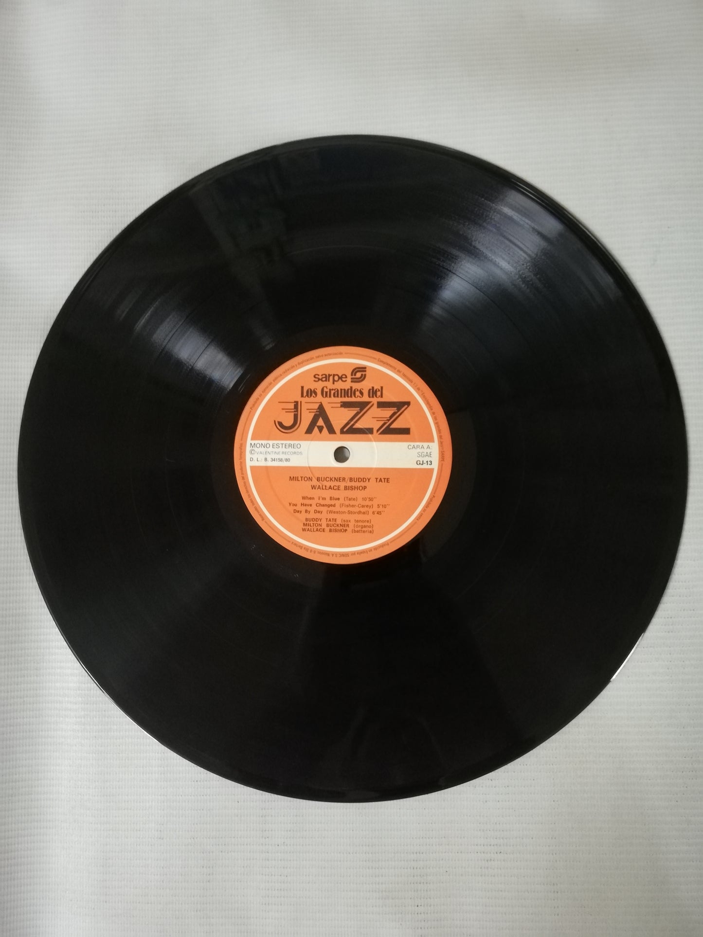 LP BUDY TATE / MITLON BUCKNER / WALLACE BISHOP - LOS GRANDES DEL JAZZ VOL. 13