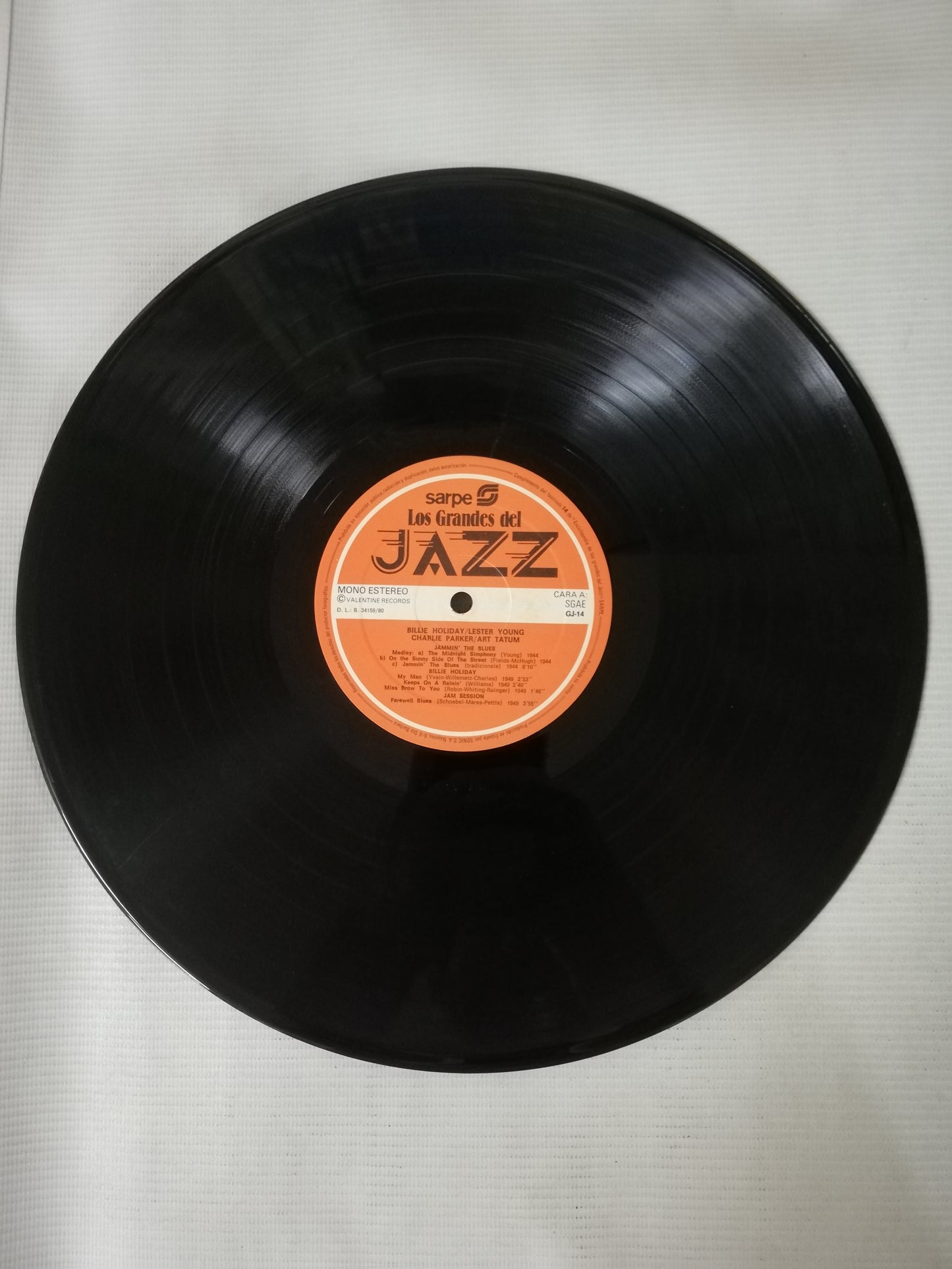 LP BILLIE HOLIDAY / LESTER YOUNG / CHARLIE PARKER / ART TATUM - LOS GRANDES DEL JAZZ VOL. 14