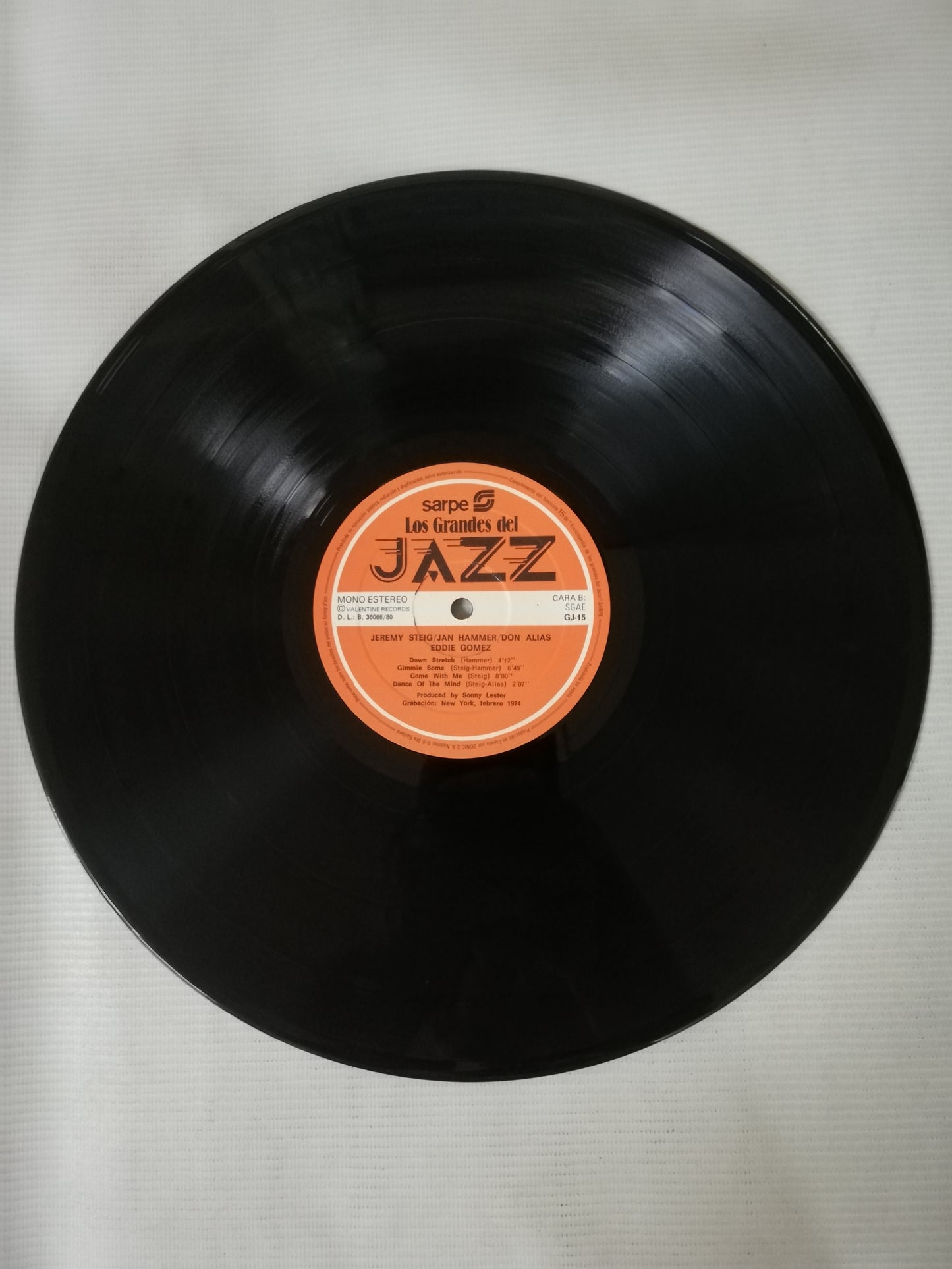 LP JEREMY STEIG / JAN HAMMER / DON ALIAS / EDDIE GOMEZ - LOS GRANDES DEL JAZZ VOL. 15