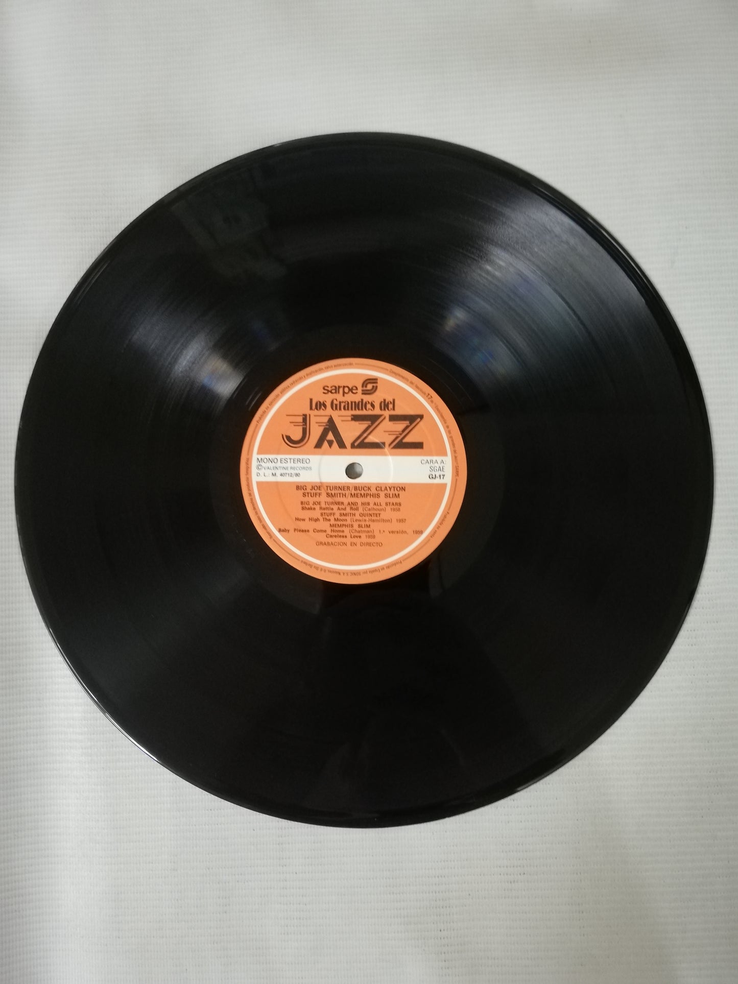 LP BIG JOE TURNER / BUCK CLAYTON / STUFF SMITH / MEMPHIS SLIM - LOS GRANDES DEL JAZZ VOL. 17