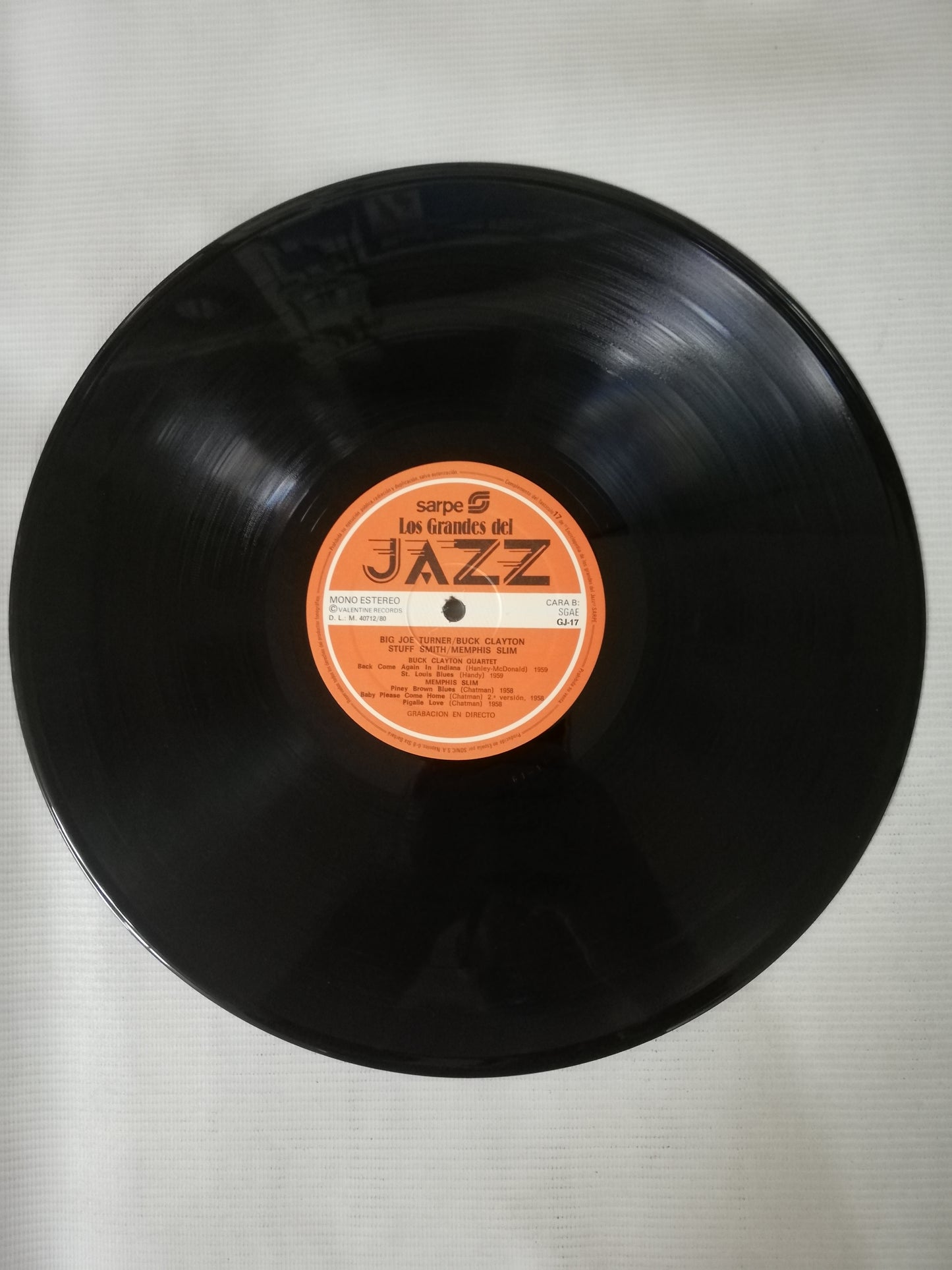 LP BIG JOE TURNER / BUCK CLAYTON / STUFF SMITH / MEMPHIS SLIM - LOS GRANDES DEL JAZZ VOL. 17