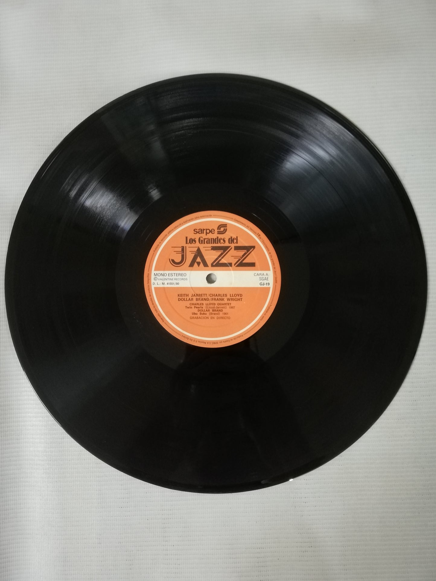LP KEITH JARRETT / CHARLIE LLOY / DOLLAR BRAND / FRANK WRIGHT - LOS GRANDES DEL JAZZ VOL. 19