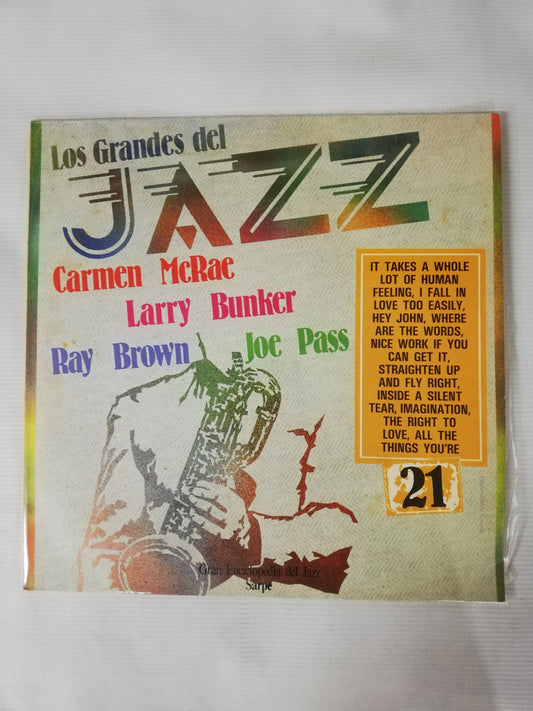 LP CARMEN McRAE / LARRY BUNKER / RAY BROWN / JOE PASS - LOS GRANDES DEL JAZZ VOL. 21