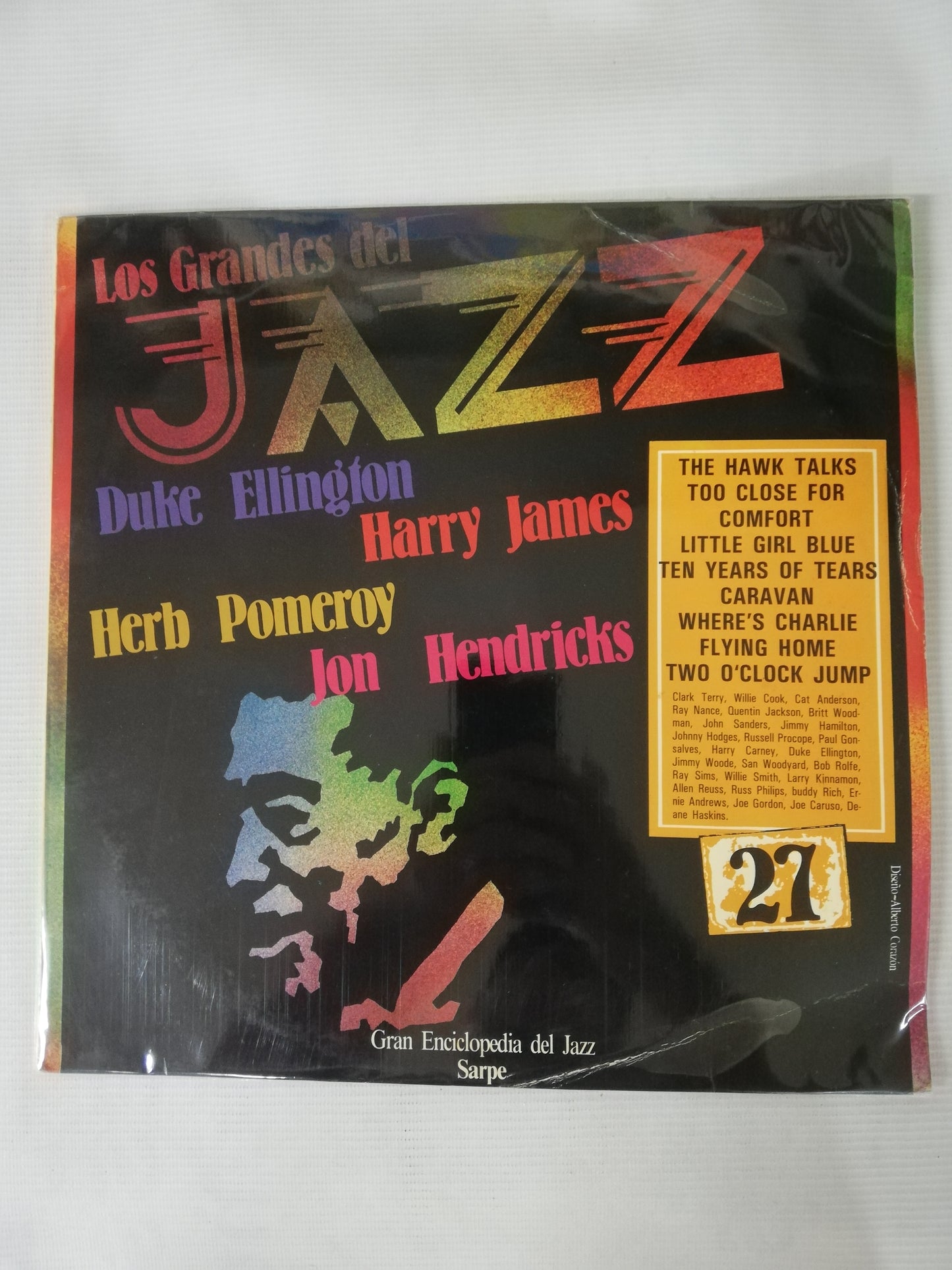 LP DUKE ELLINGTON / HARRY JAMES / HERB POMEROY / JON HENDRICKS - LOS GRANDES DEL JAZZ VOL. 27