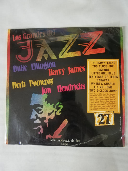 LP DUKE ELLINGTON / HARRY JAMES / HERB POMEROY / JON HENDRICKS - LOS GRANDES DEL JAZZ VOL. 27